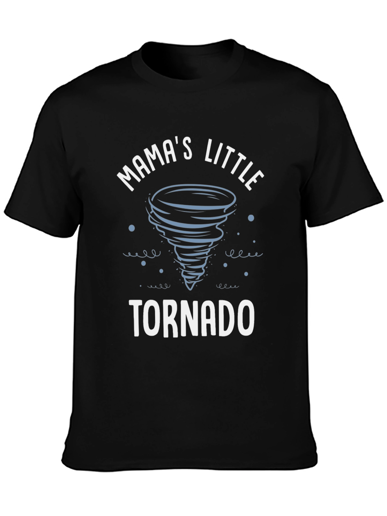 Black Mama's Little Tornado Graphic Tee - Black Cotton T-Shirt view 3