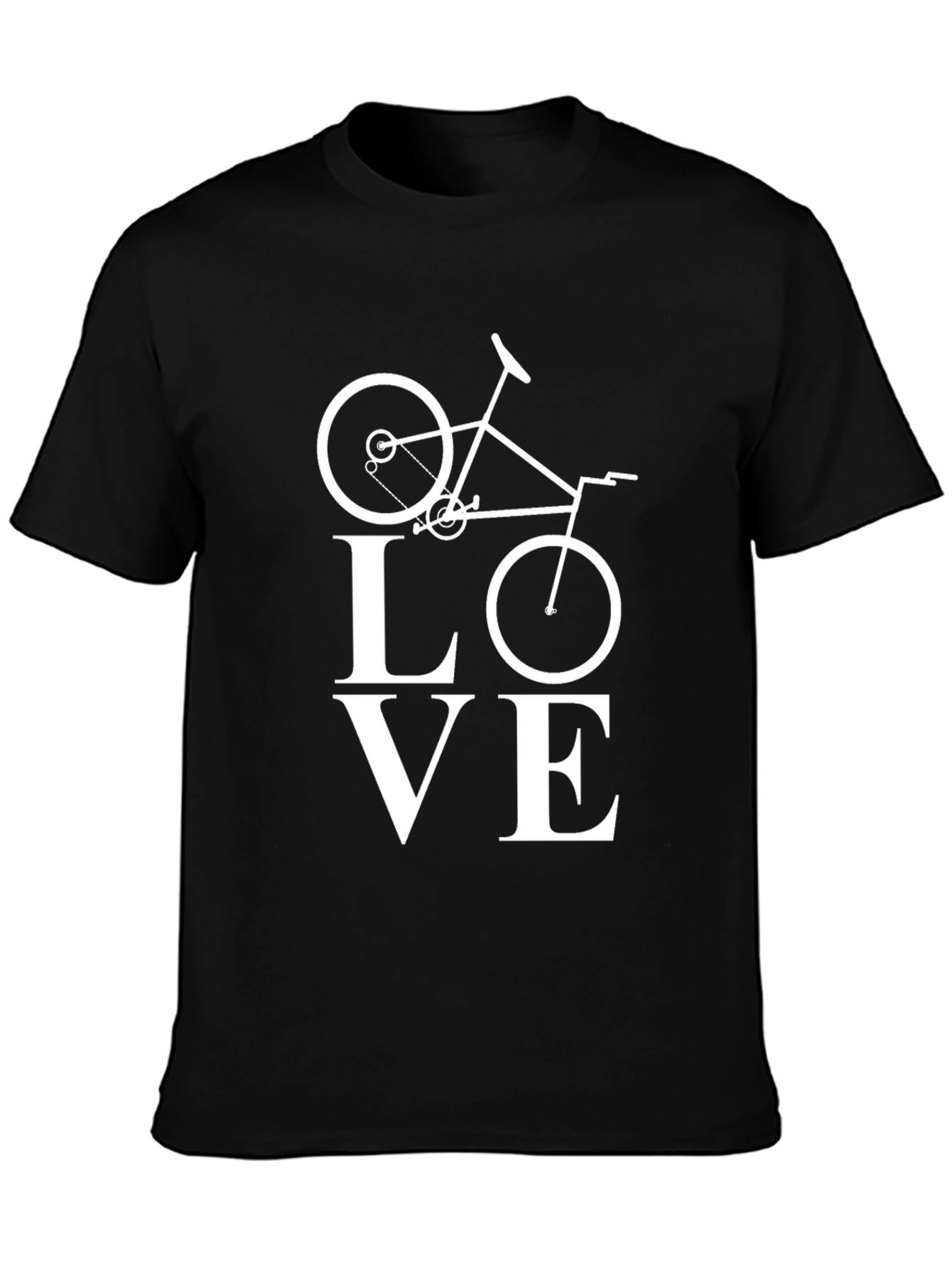 Black Love Cycling T-Shirt - Stylish Bicycle Graphic Tee view 3