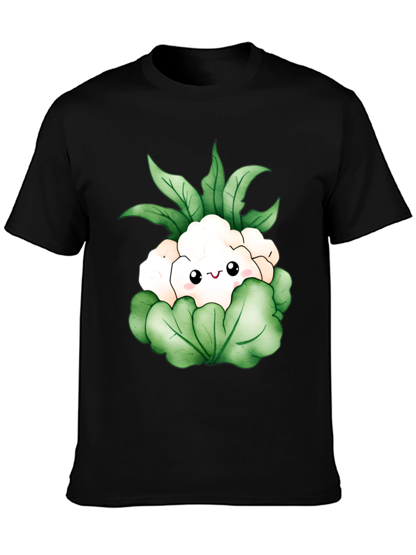 Black Kawaii Cauliflower Graphic Tee view 3