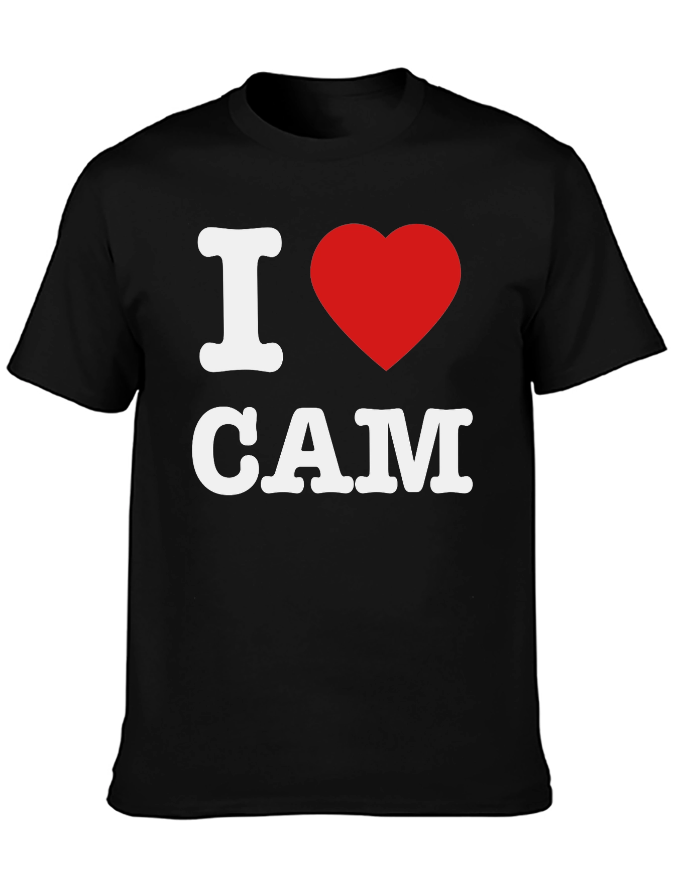 Black I Heart Cam T-Shirt view 3