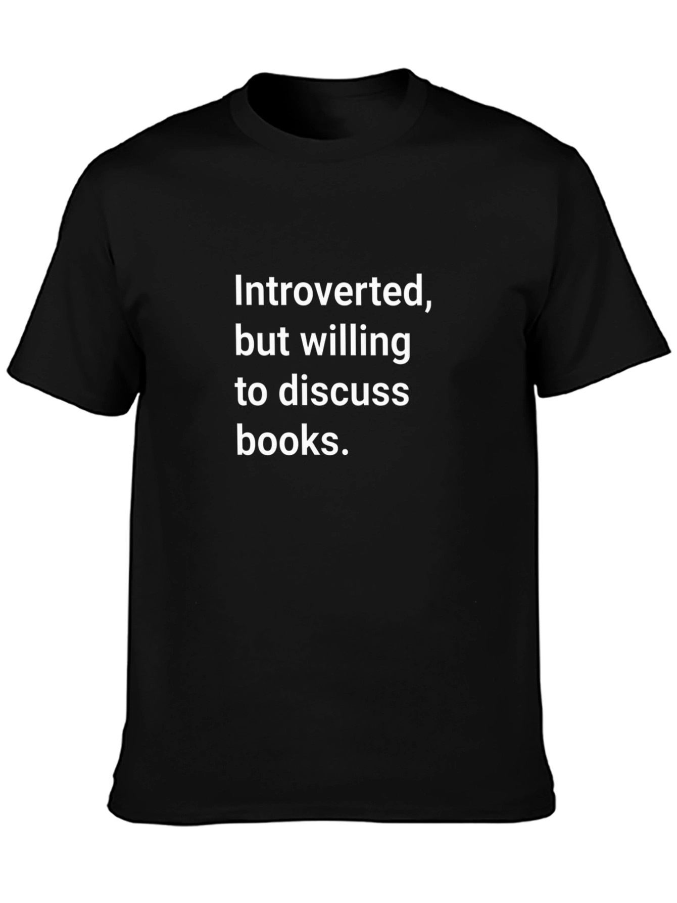 Black Introverted Book Lover T-Shirt view 3