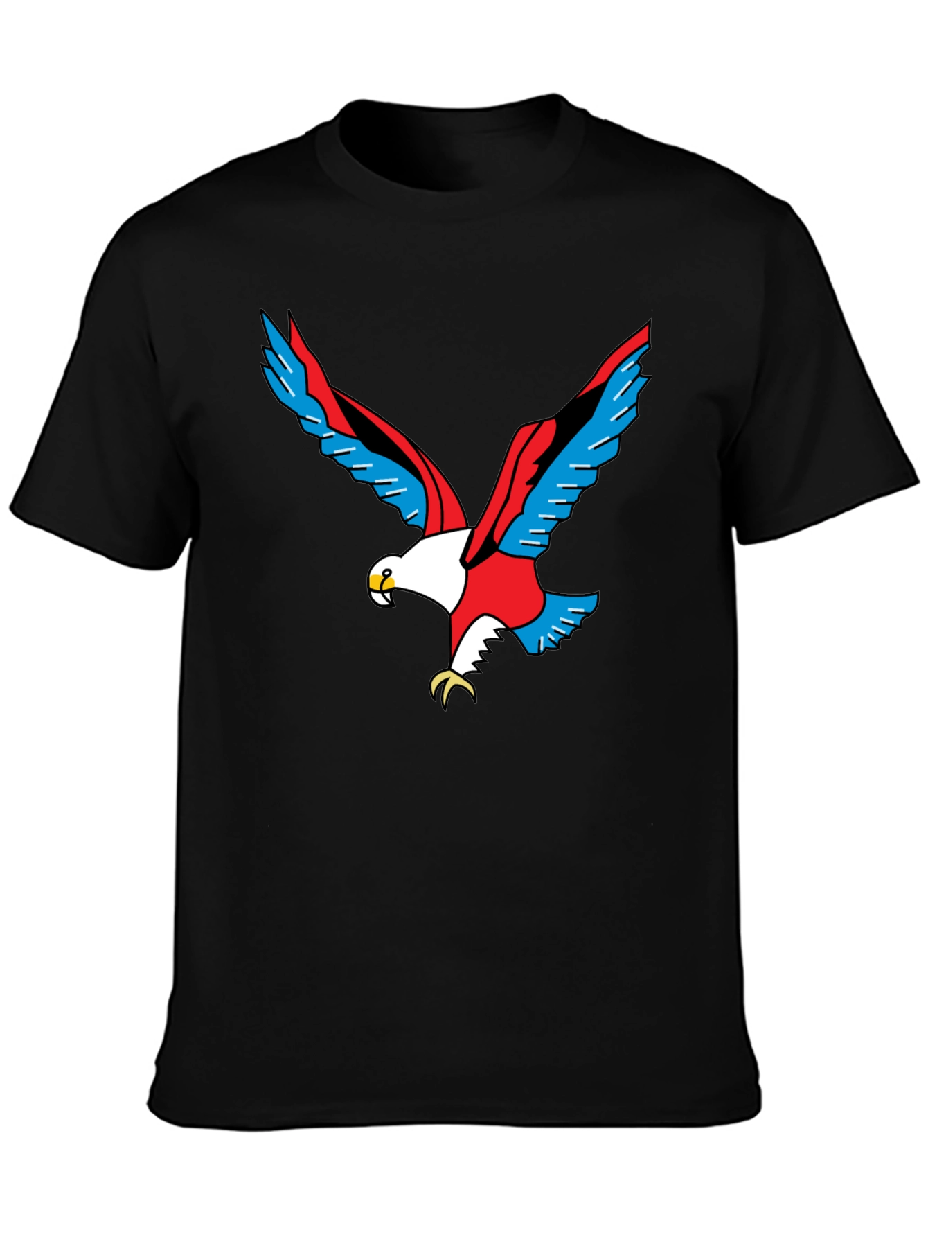 Black Bold Eagle Graphic Black T-Shirt view 3