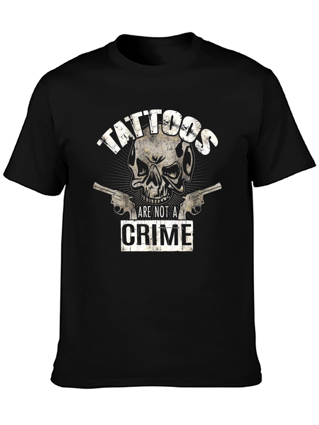 Black Tattoos are Not a Crime Graphic T-Shirt view 3