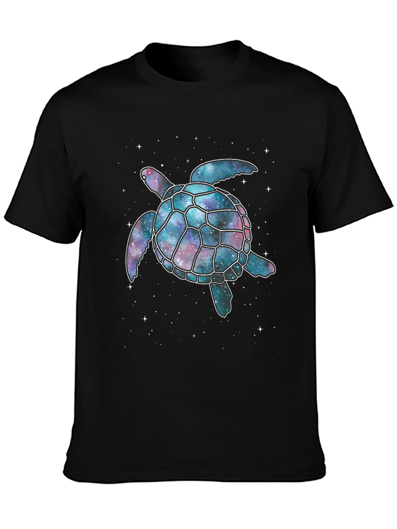 Black Cosmic Turtle Graphic T-Shirt - Black view 3