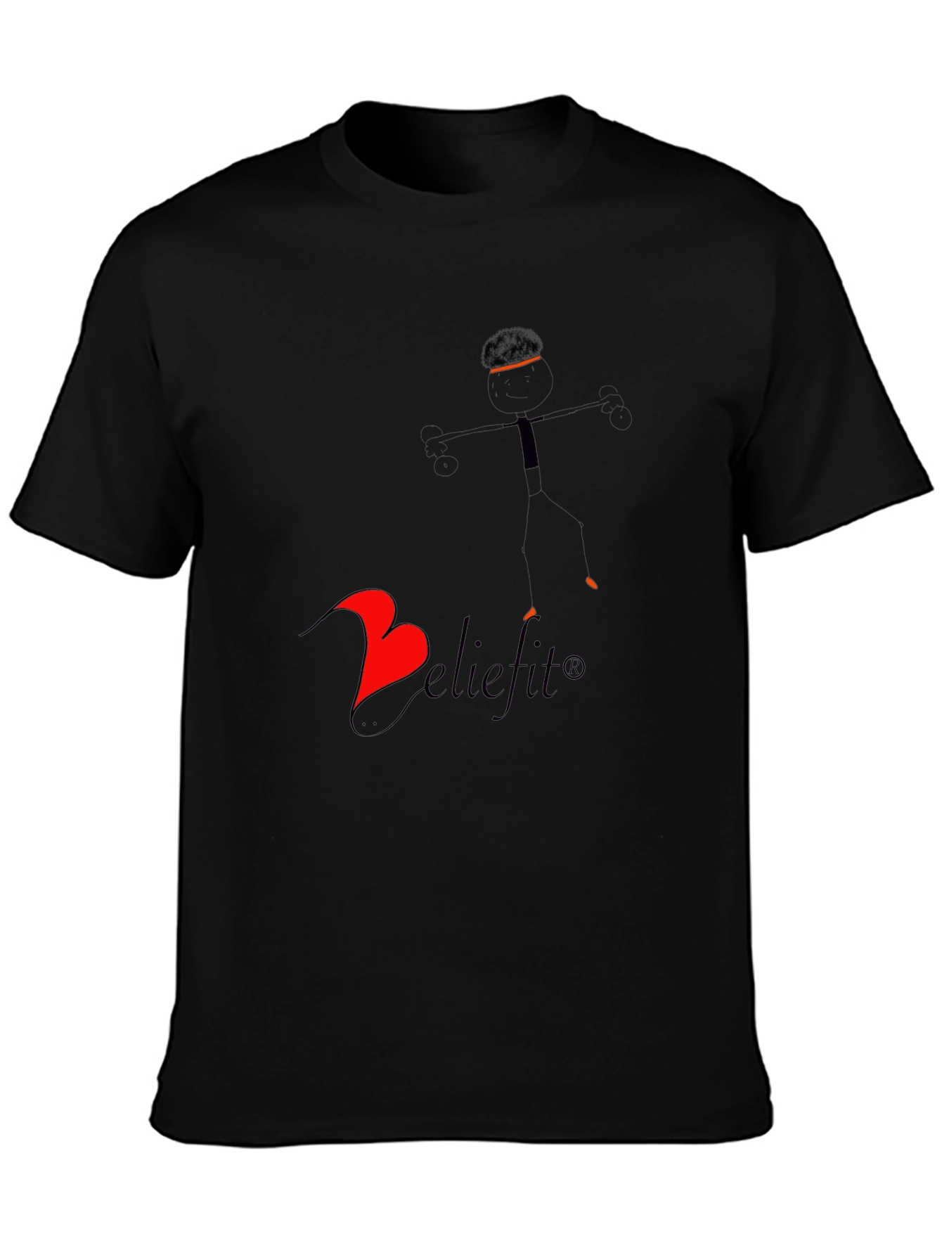 Black Beliefit Black Graphic Tee - Stylish Men's Fashion view 3