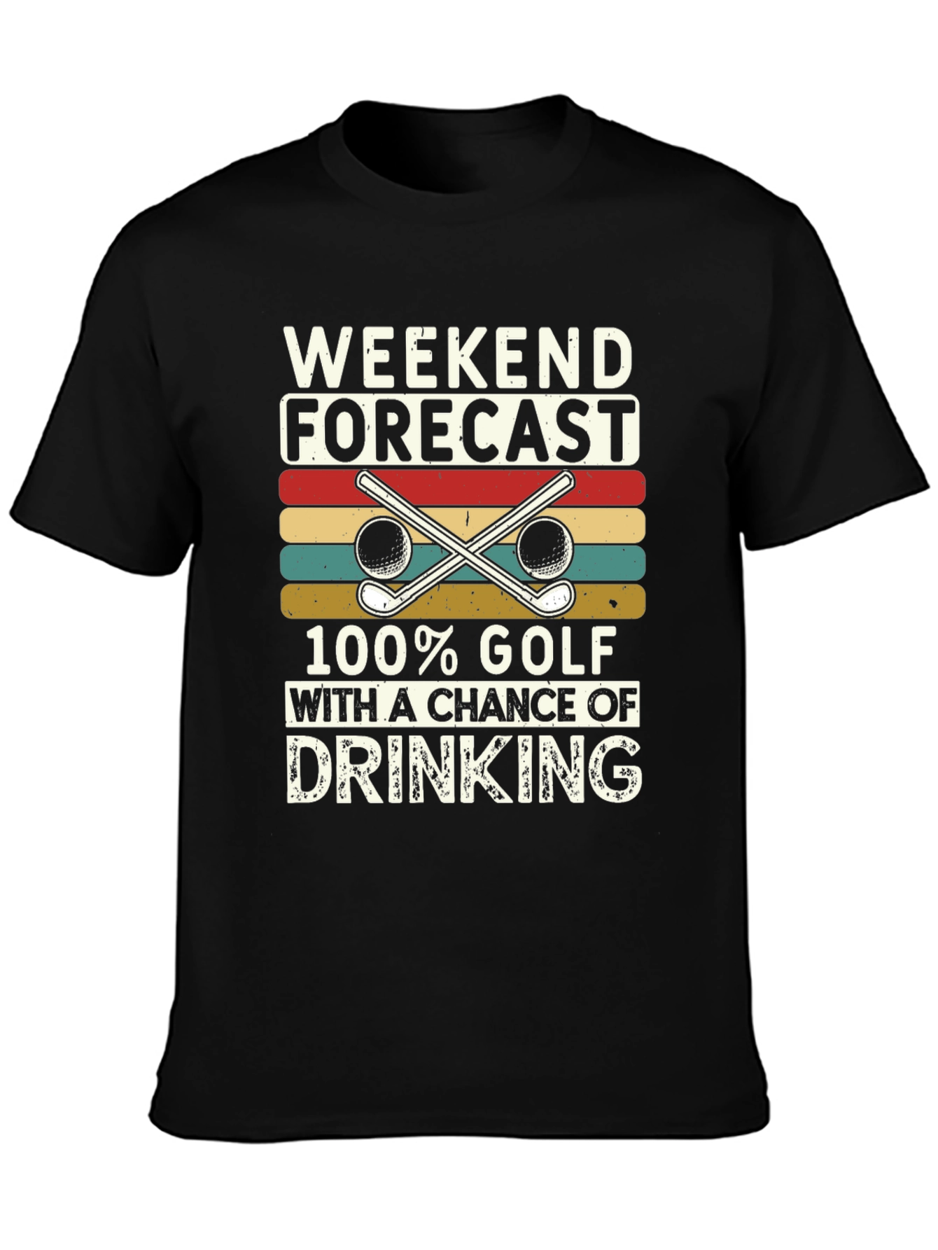 Black Weekend Forecast Golf T-Shirt view 3