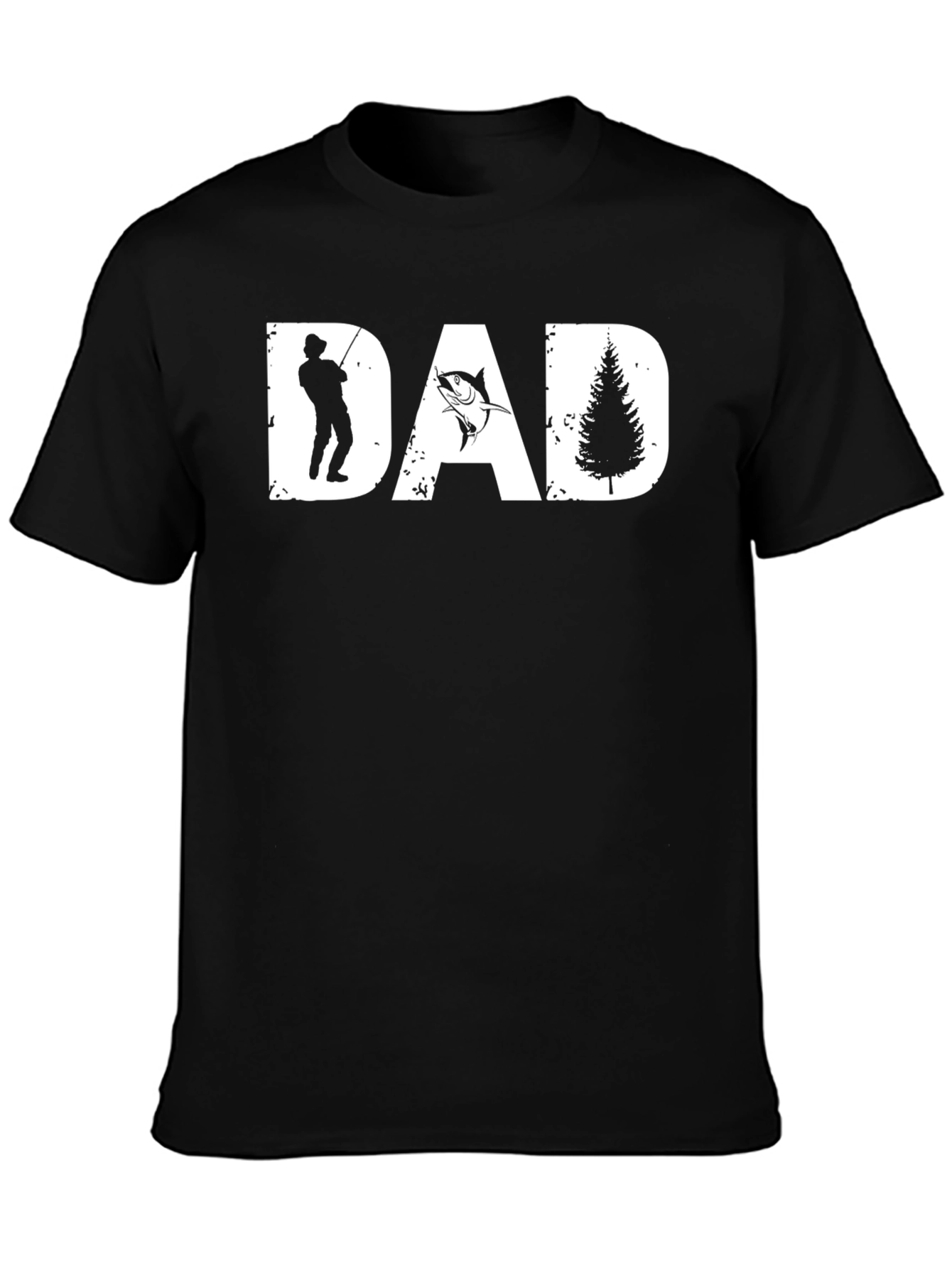 Black Dad Fishing T-Shirt - Perfect for Outdoorsy Dads! view 3