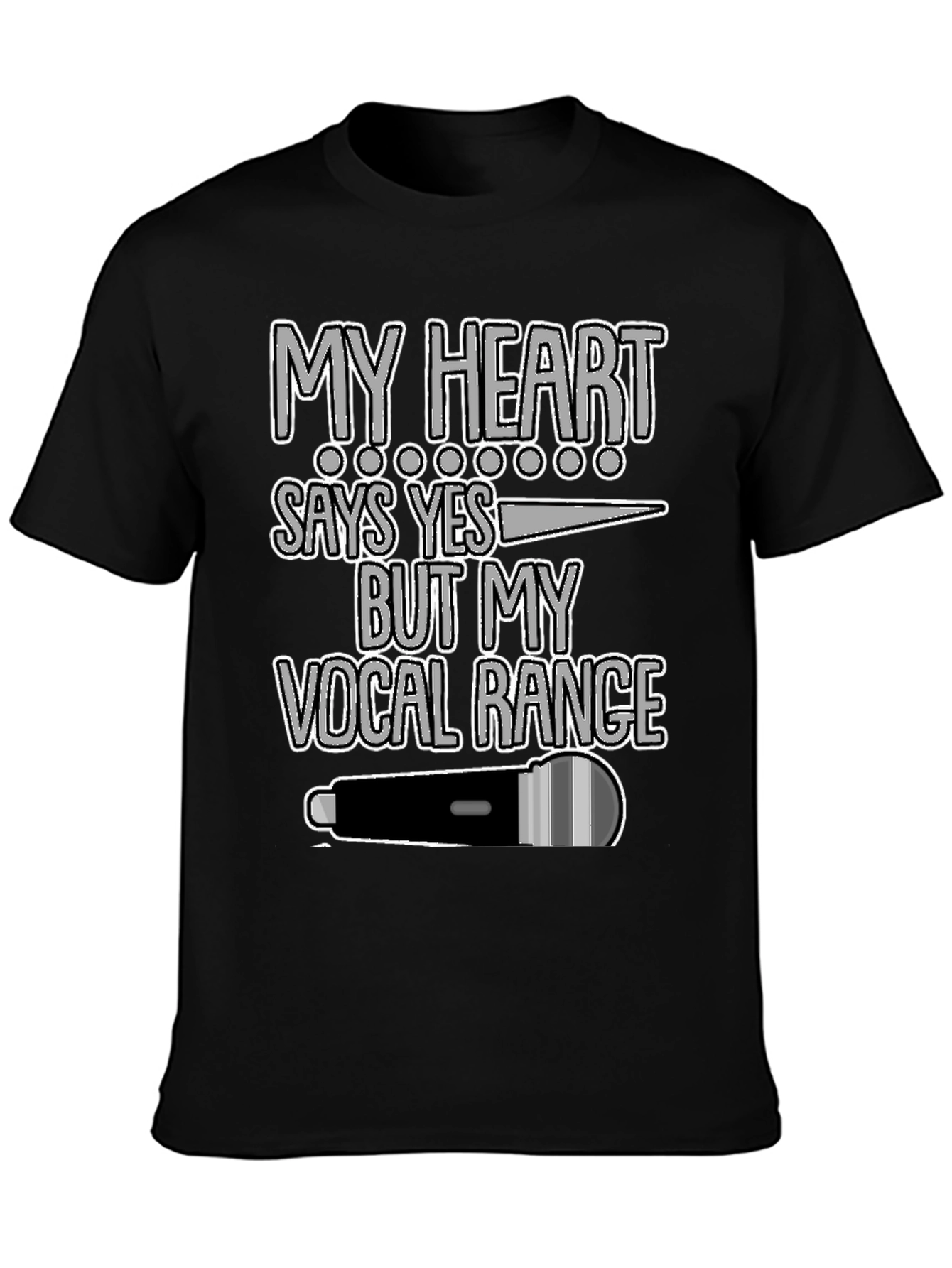 My Heart Says Yes Vocal Range Graphic T-Shirt - 3