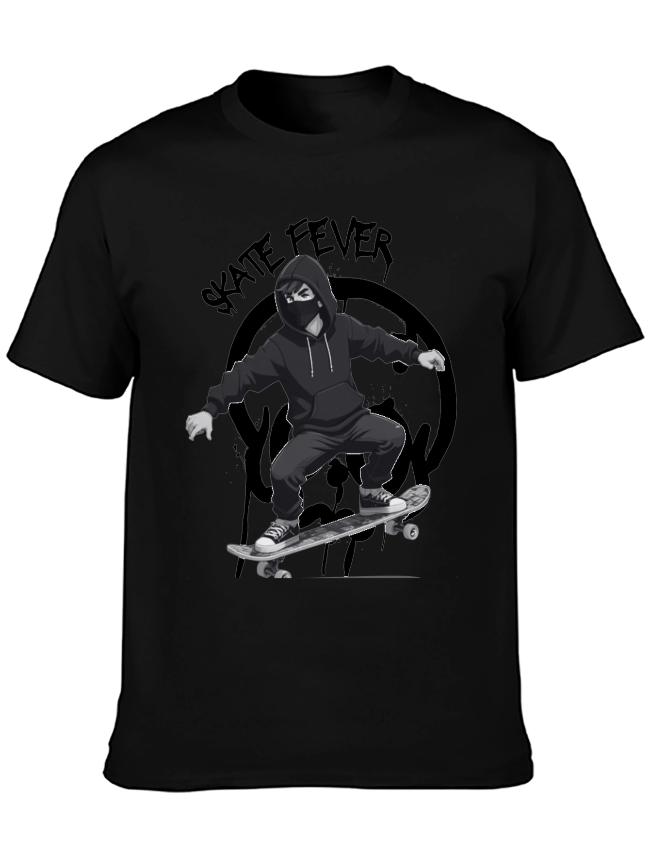Skate Fever Graphic T-Shirt - Cool Skater Design - 3
