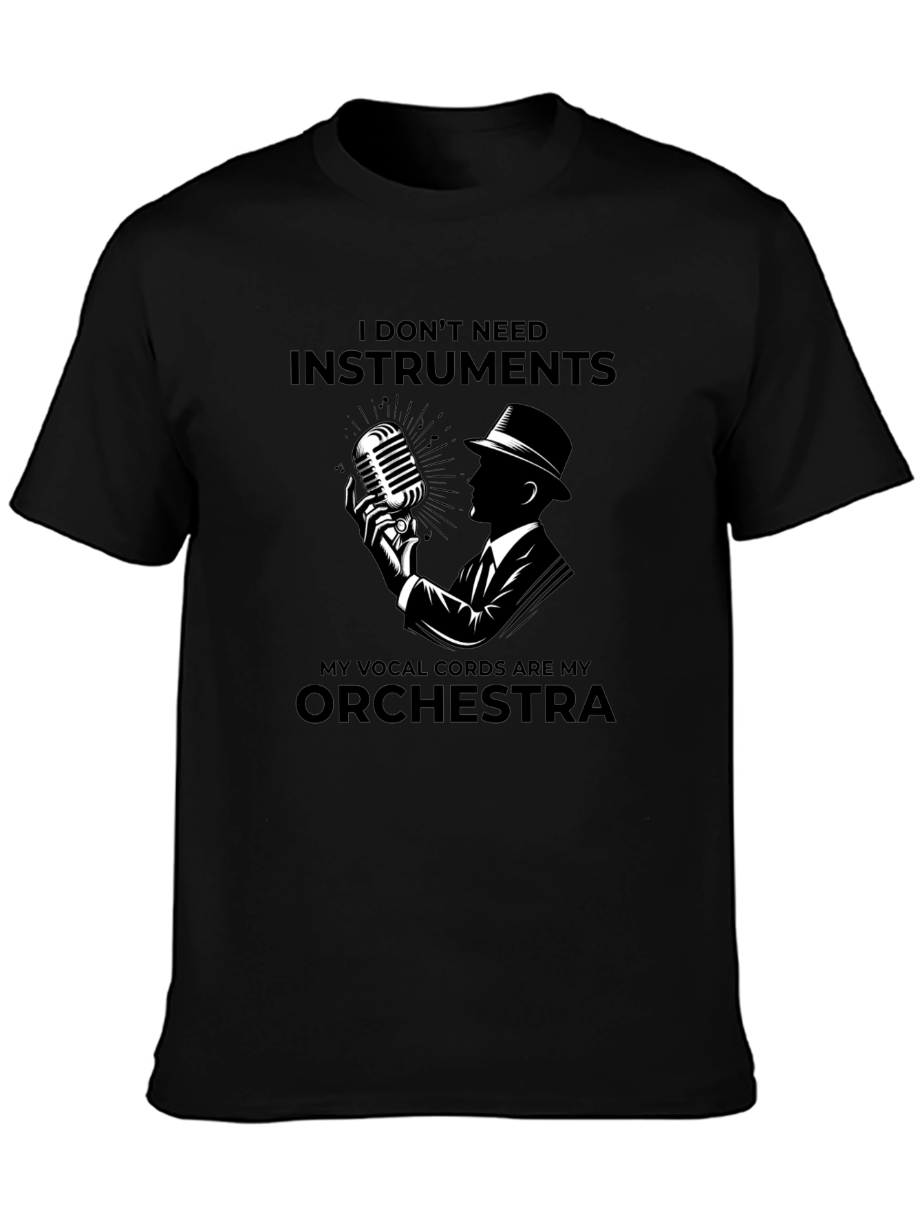 Black Vocal Artist Tee: My Vocal Cords Are My Orchestra view 3
