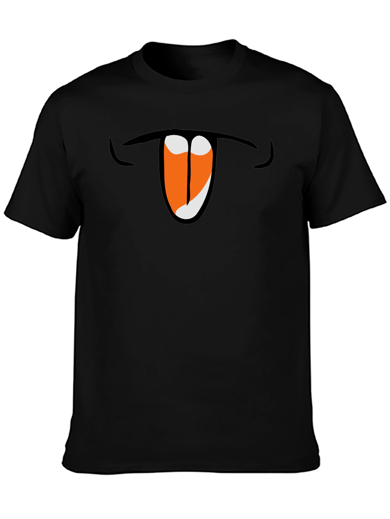 Black Funny Mouth T-Shirt - Show Your Silly Side! view 3