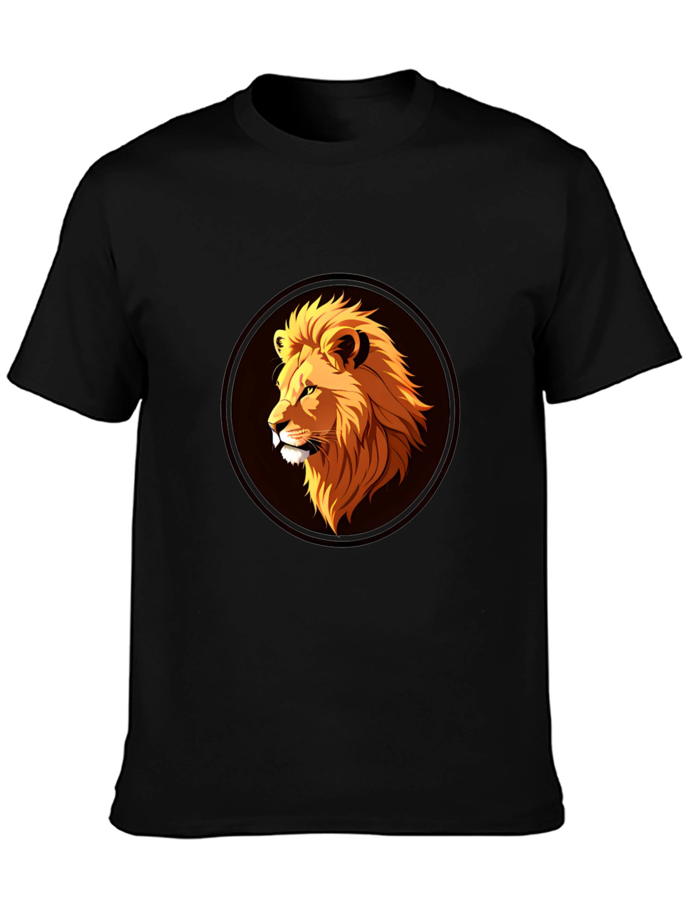 Black Lion Graphic Black T-Shirt - Stylish Men's Apparel view 3