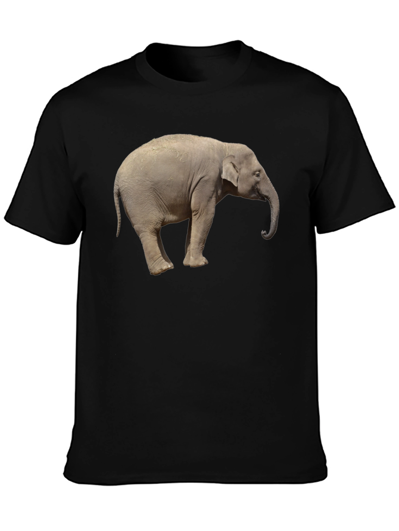 Black Elephant Graphic Tee - Cool Animal Print T-Shirt view 3