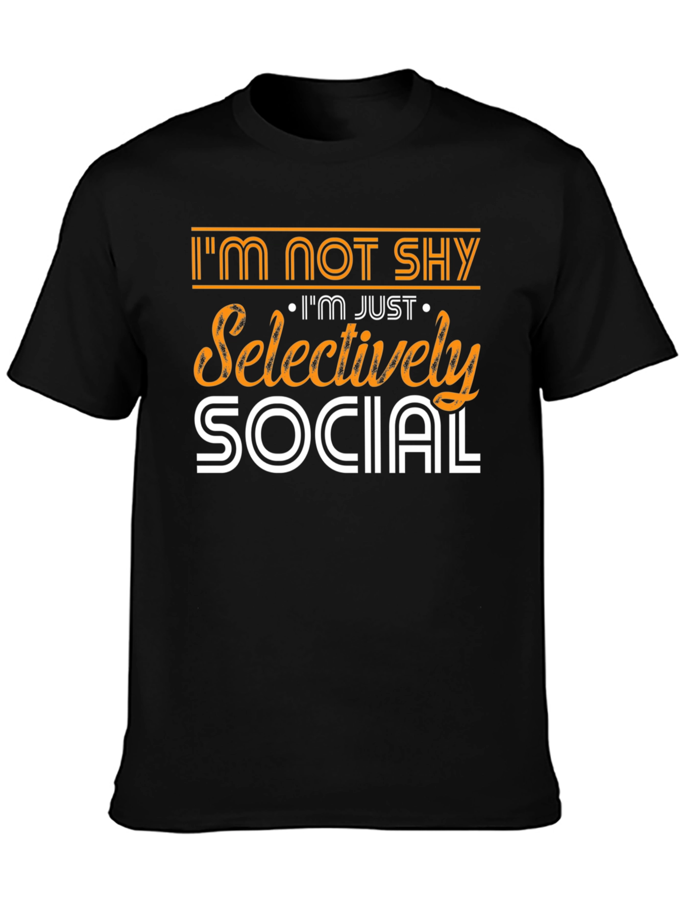 Black Selectively Social Graphic Tee view 3
