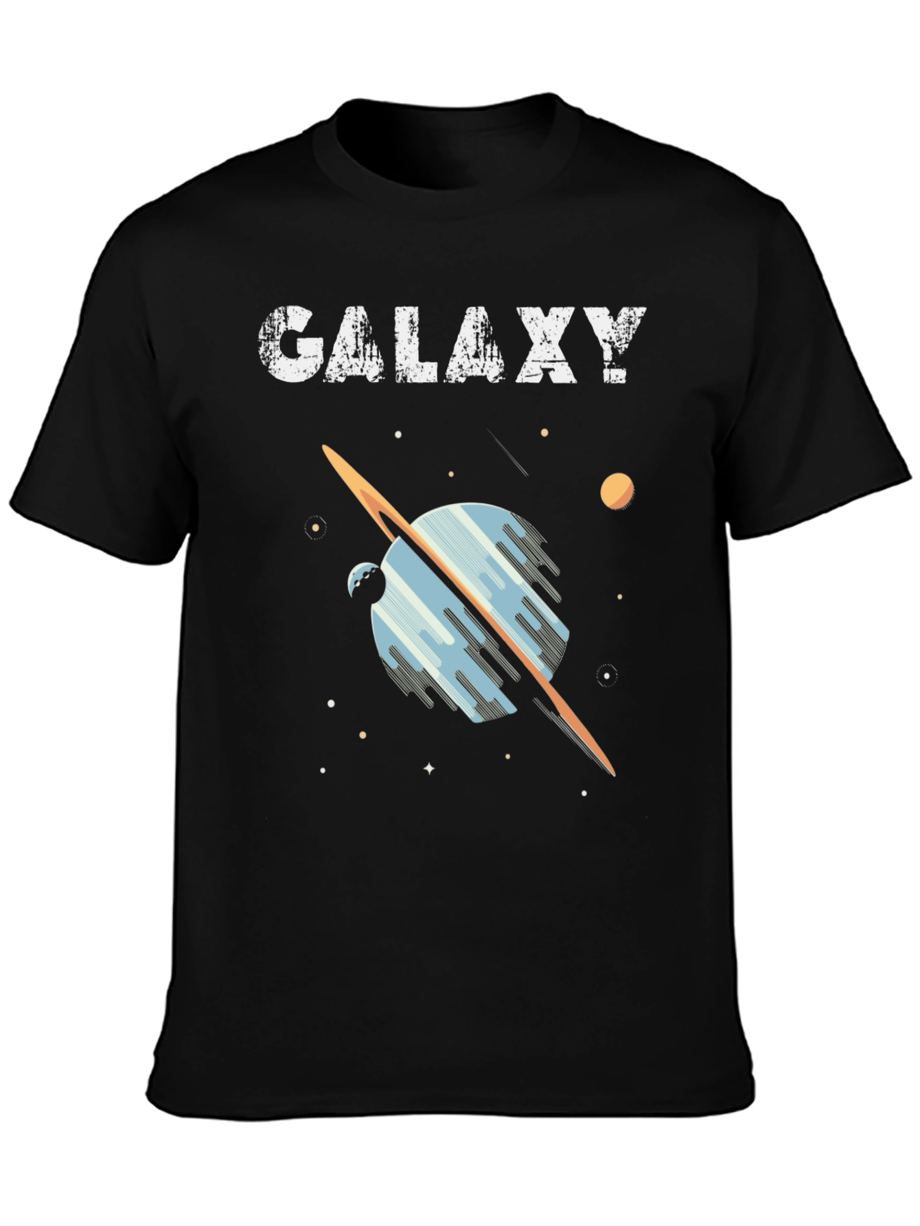 Galaxy Graphic Tee - Black Casual Short Sleeve - 3