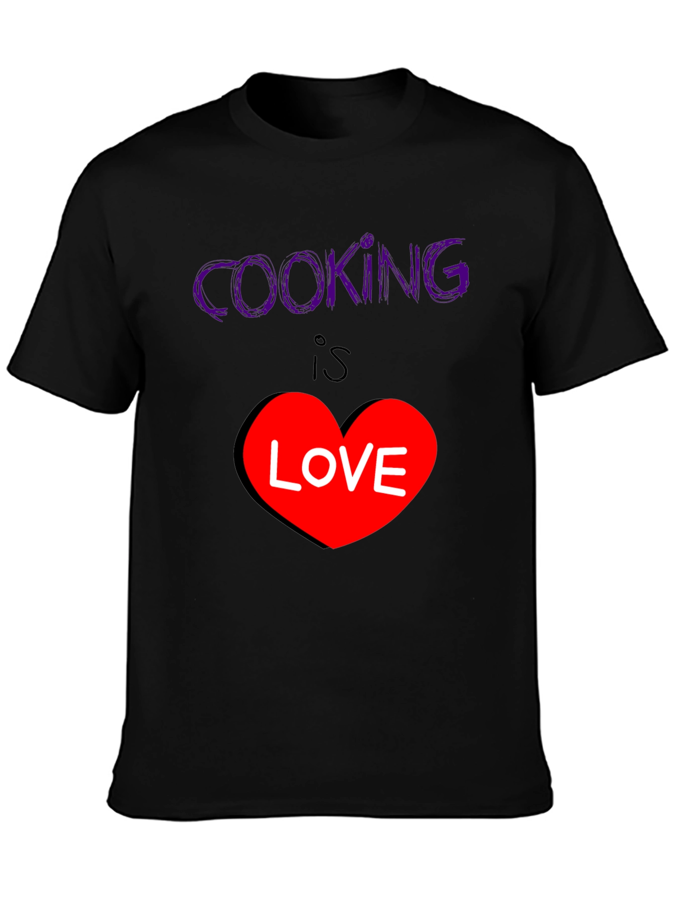 Black Cooking is Love T-Shirt - Stylish Graphic Tee view 3