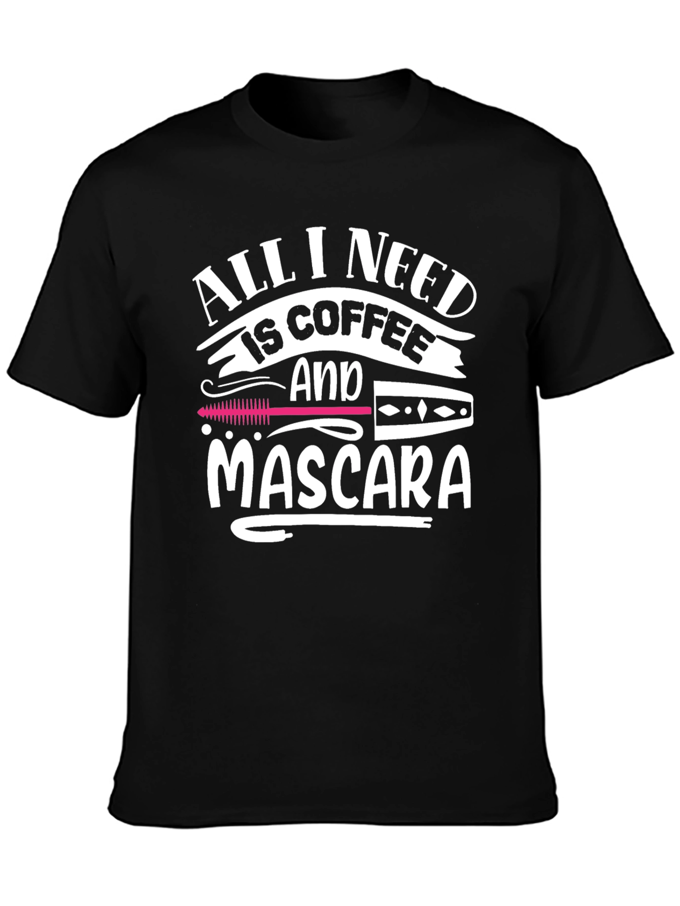 Black Coffee and Mascara Graphic Tee - Unisex Casual Top view 3