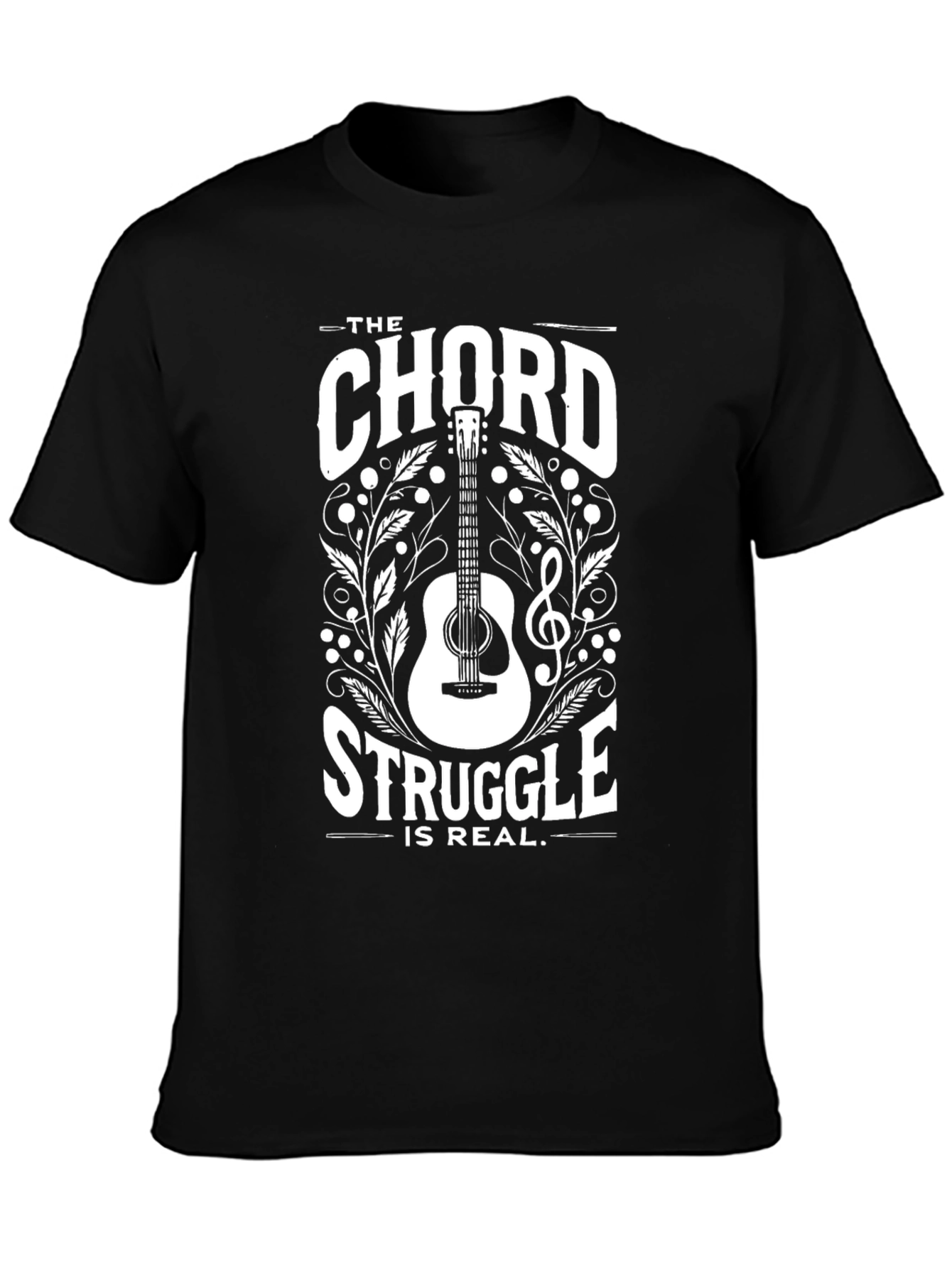 Black The Chord Struggle is Real Black T-Shirt view 3