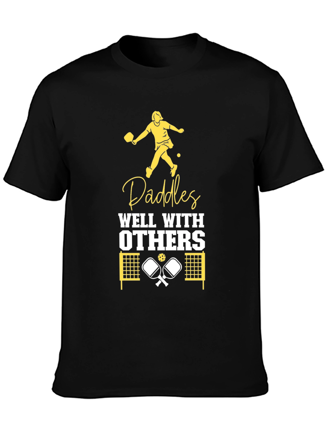 Black Paddles Well With Others Graphic Tee view 3