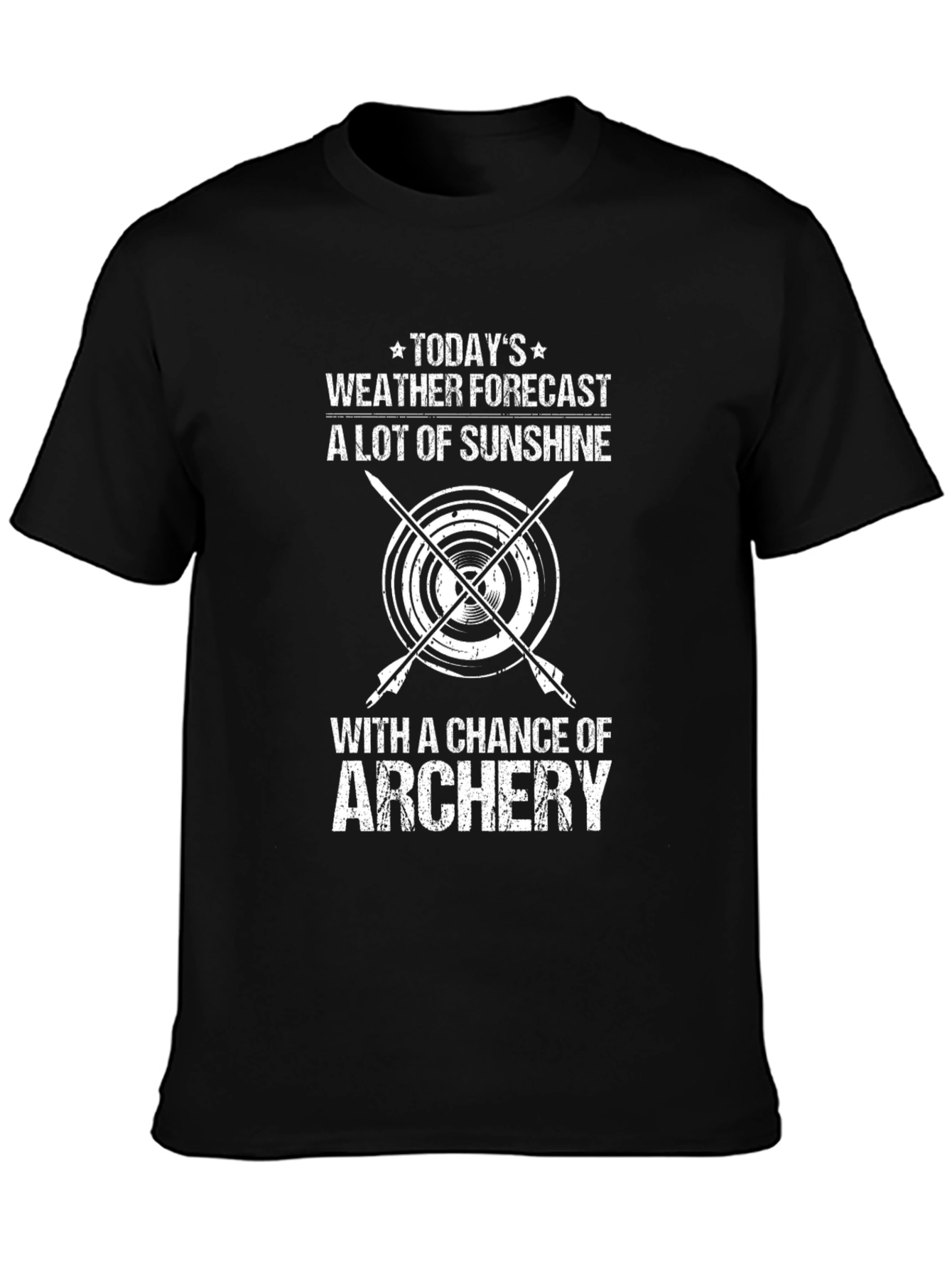 Black Archery Weather Forecast Graphic Tee view 3