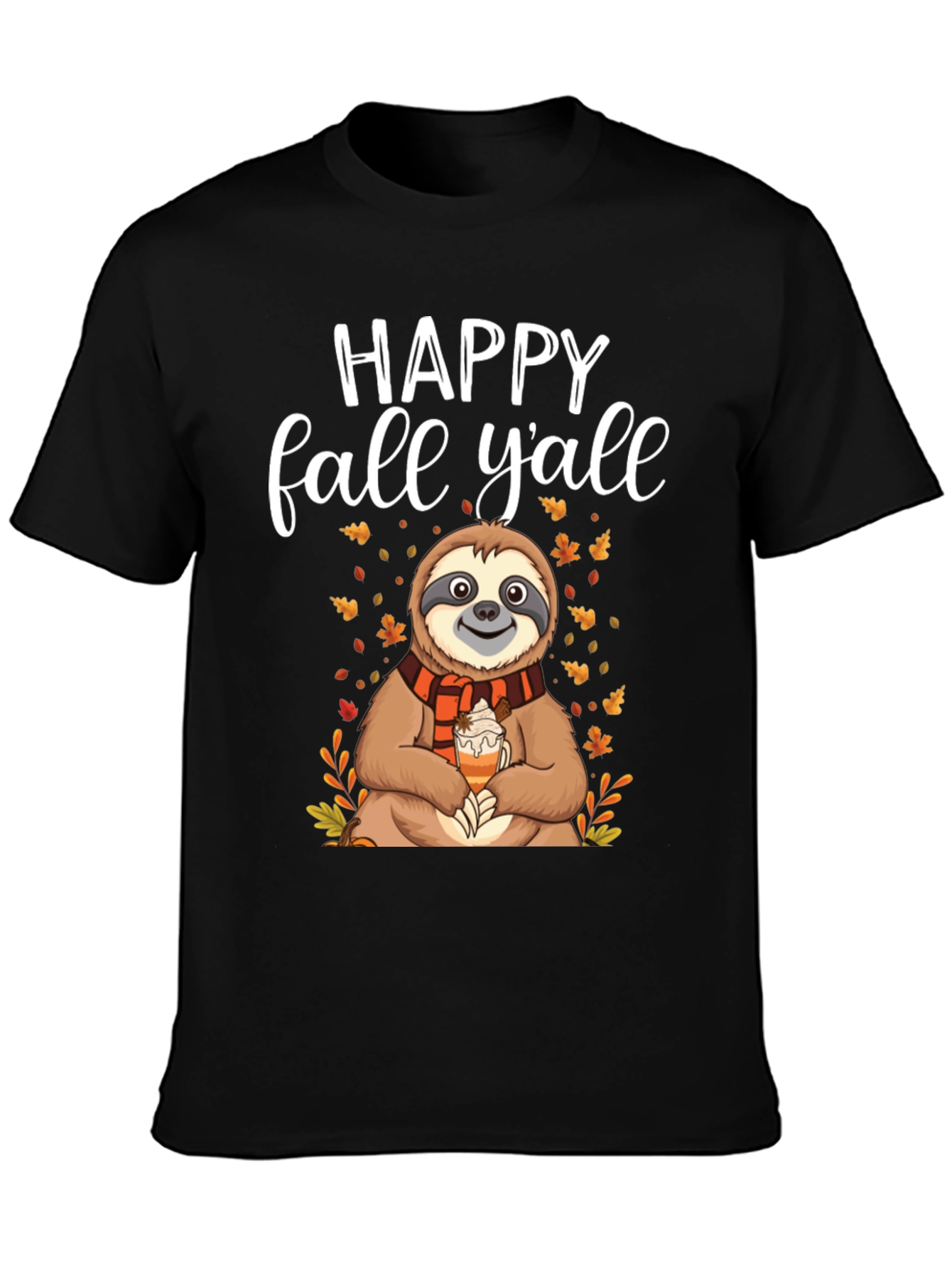 Happy Fall Y'all Sloth Graphic Tee - 3