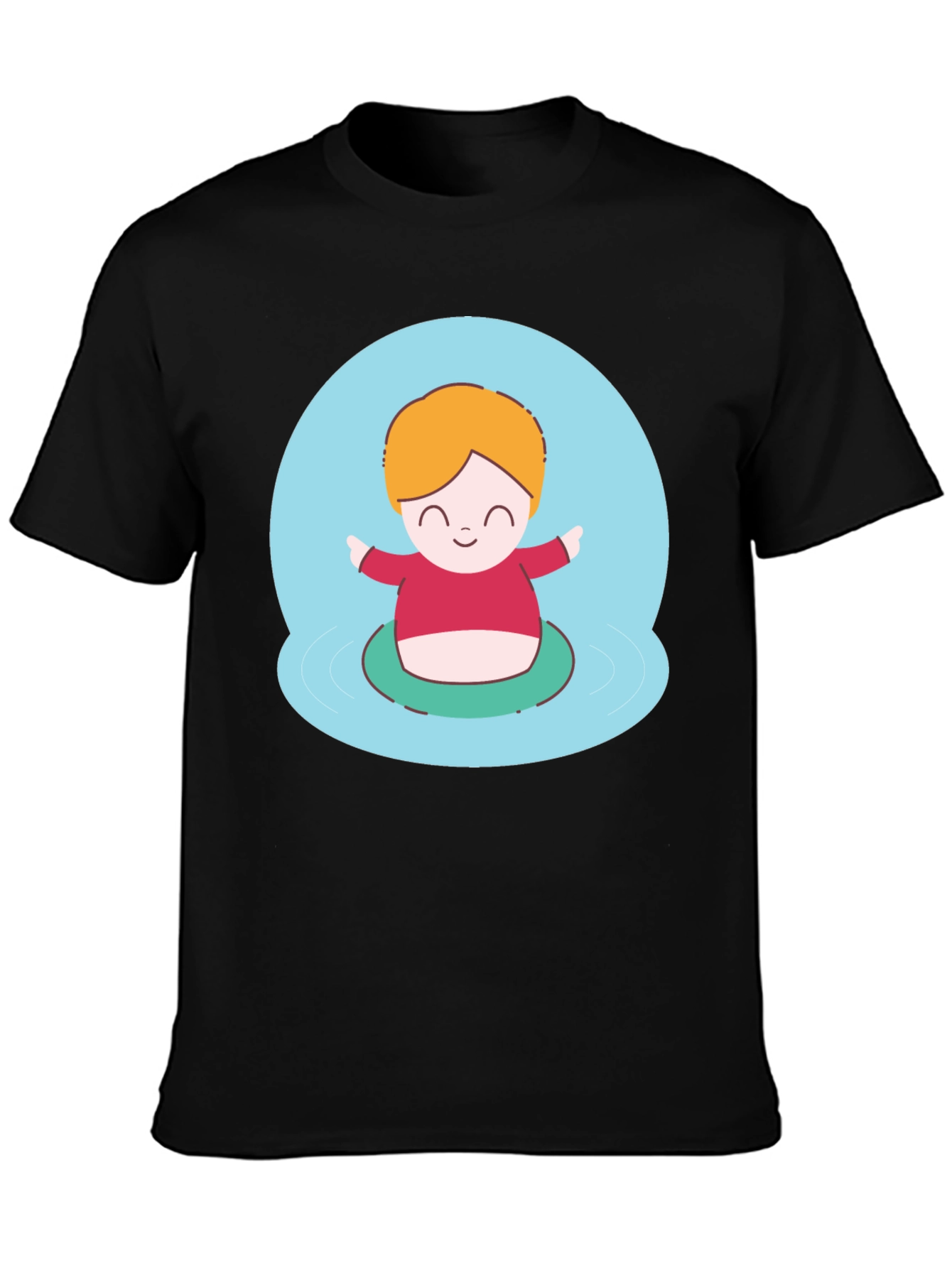 Black Cute Character Graphic T-Shirt - Playful Design view 3