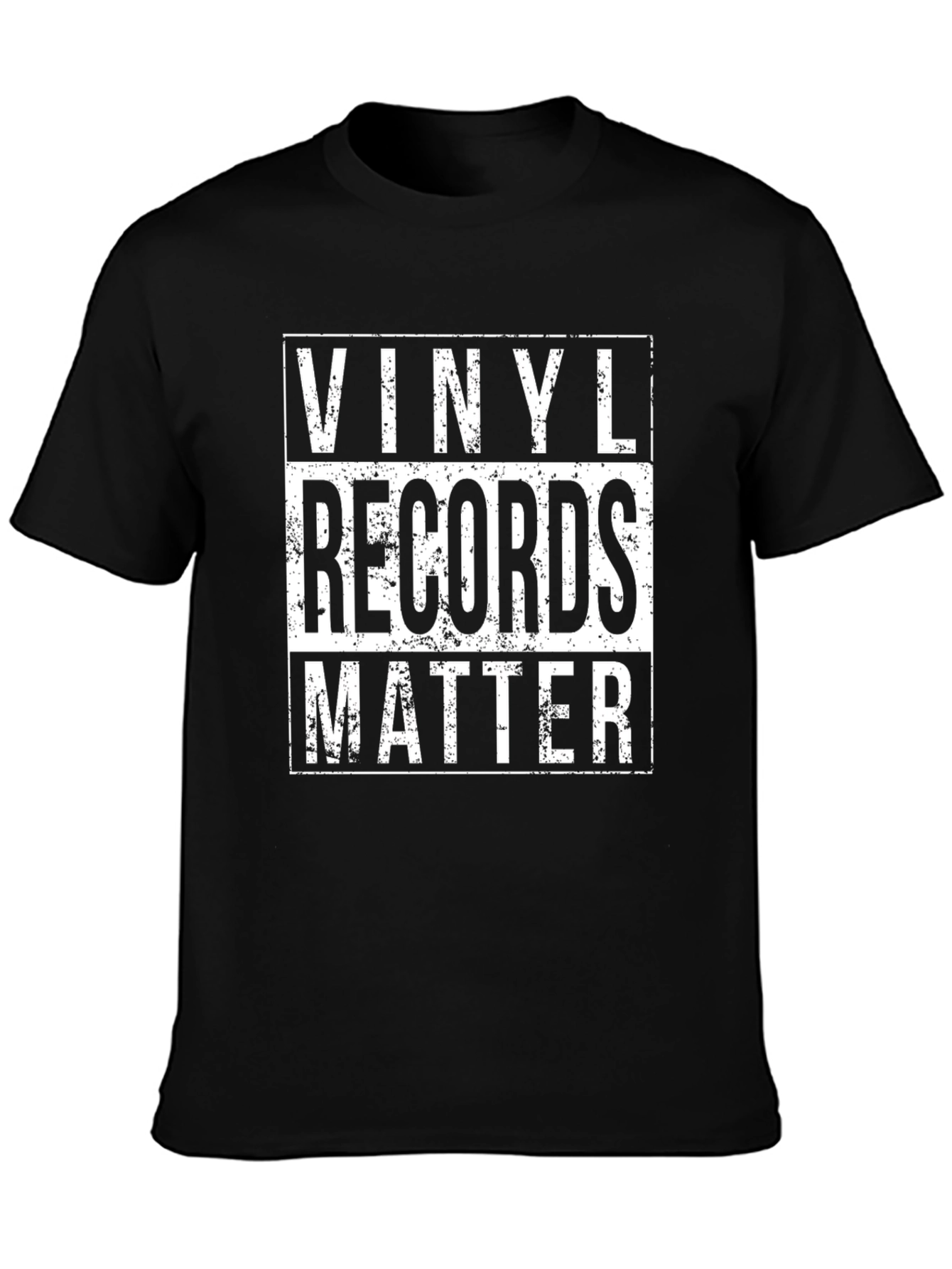 Black Vinyl Records Matter Graphic Tee - Music Lover's Shirt view 3