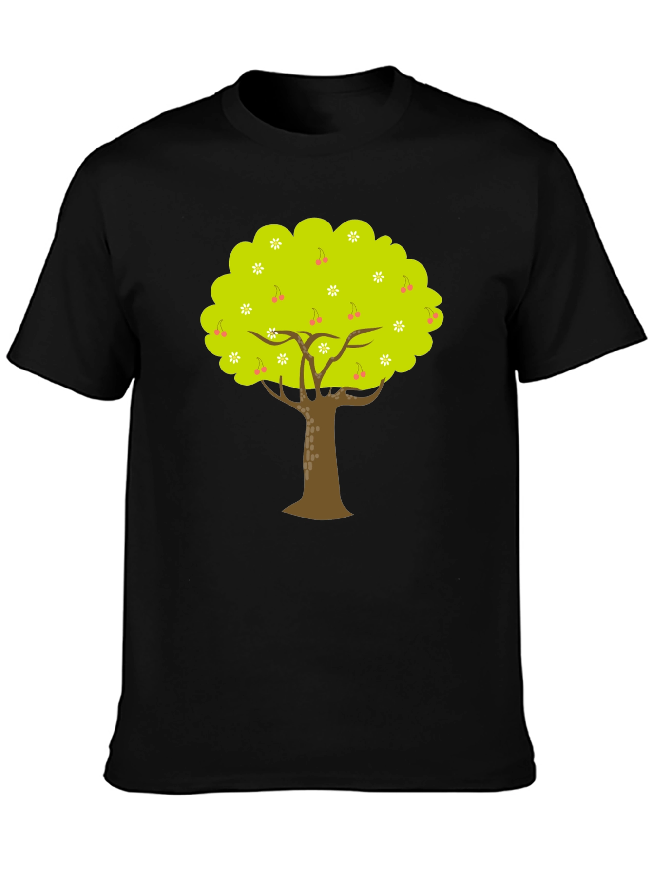 Black Tree Graphic Black Tee - Nature Inspired Design view 3