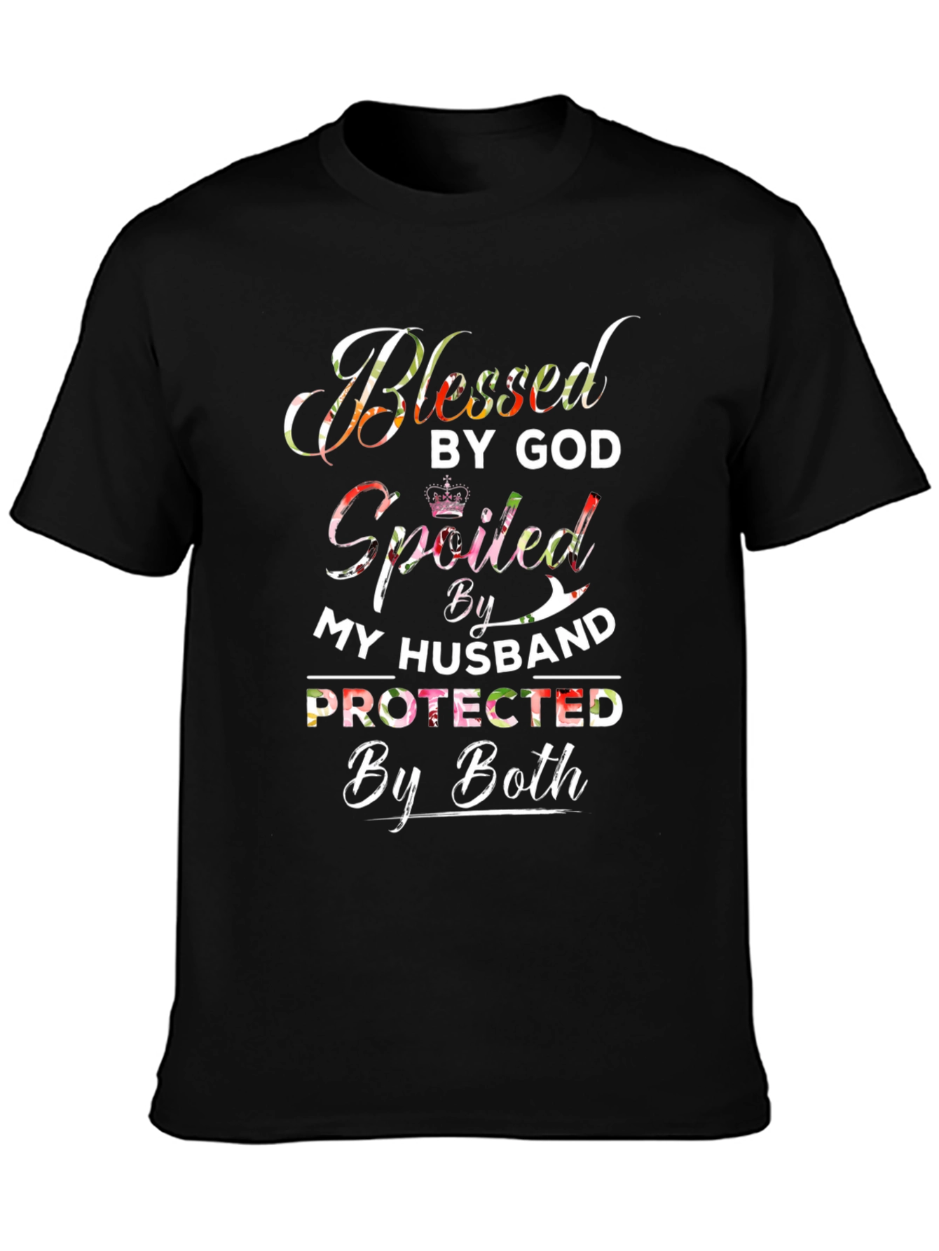 Black Blessed, Spoiled, Protected Graphic T-Shirt view 3