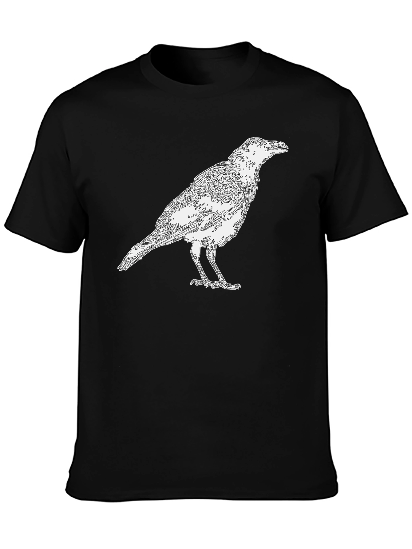 Black Raven Graphic Black T-Shirt view 3