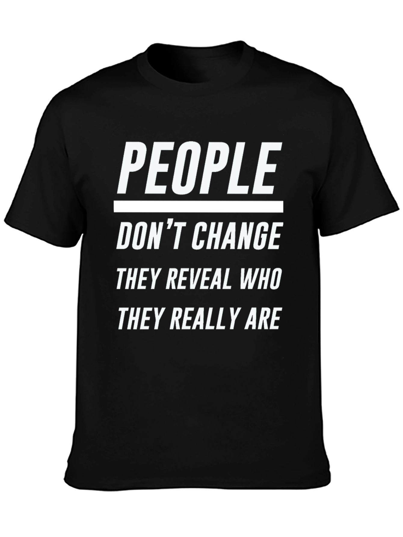 Black People Don't Change Graphic T-Shirt - Black view 3