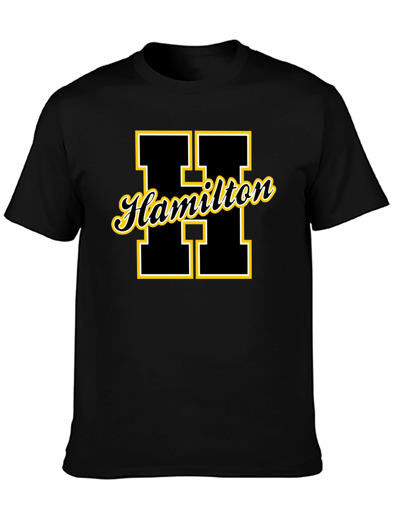 Black Hamilton Varsity Letter T-Shirt - Black view 3