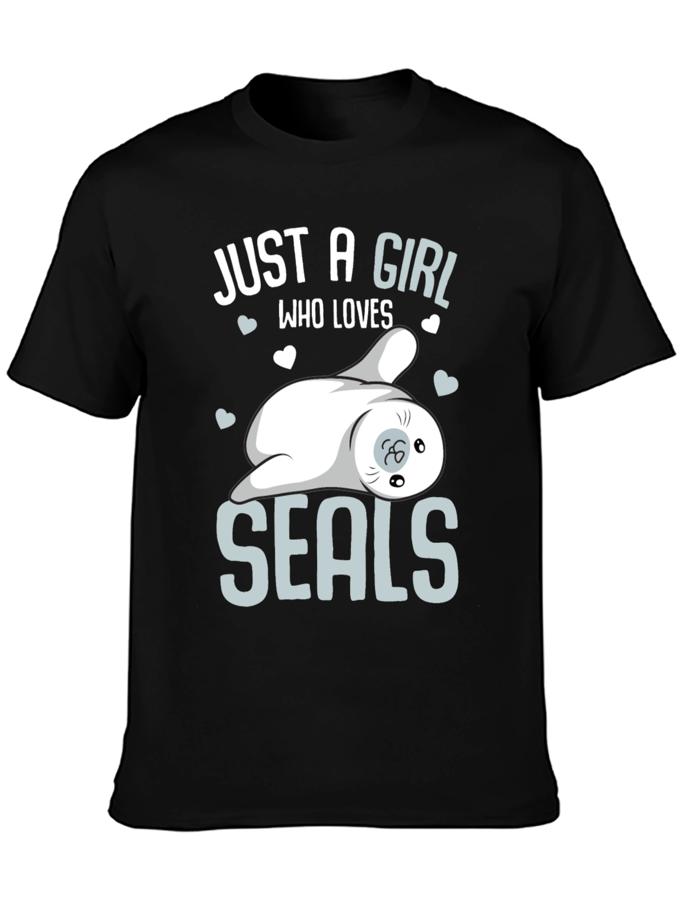 Black Girl Loves Seals T-Shirt - Cute Animal Graphic Tee view 3