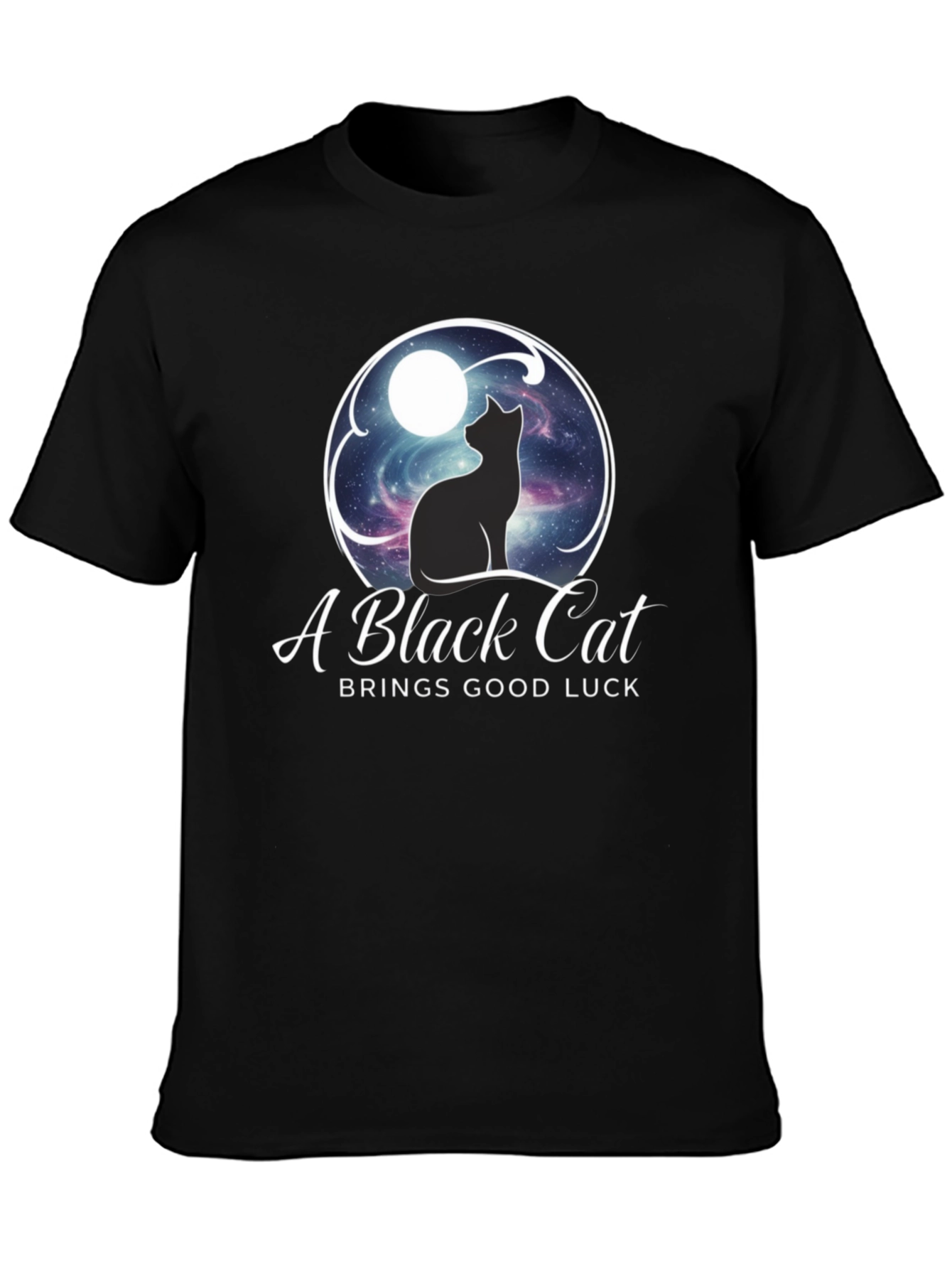 Black Black Cat Good Luck T-Shirt view 3