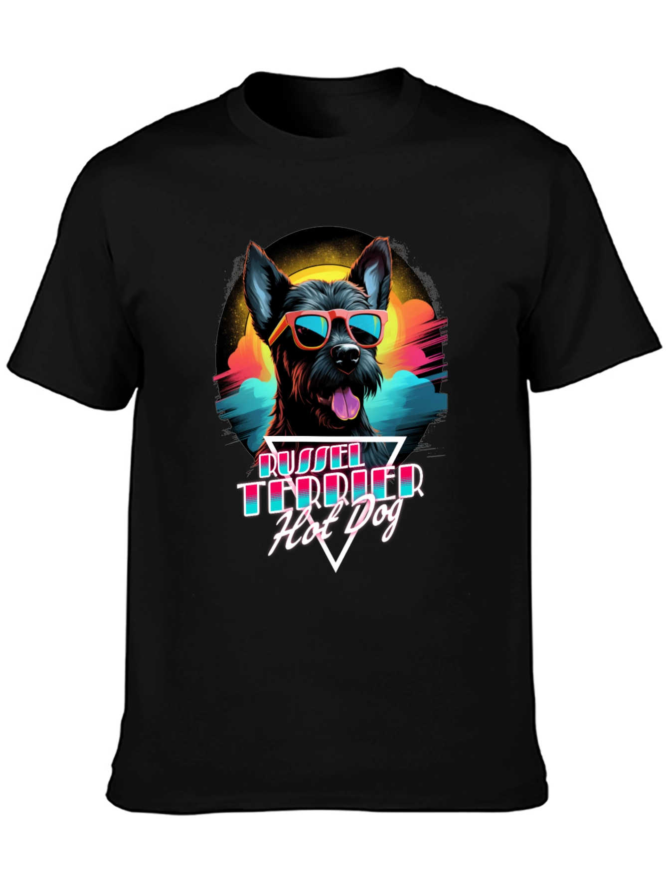Black Cool Dog T-Shirt view 3