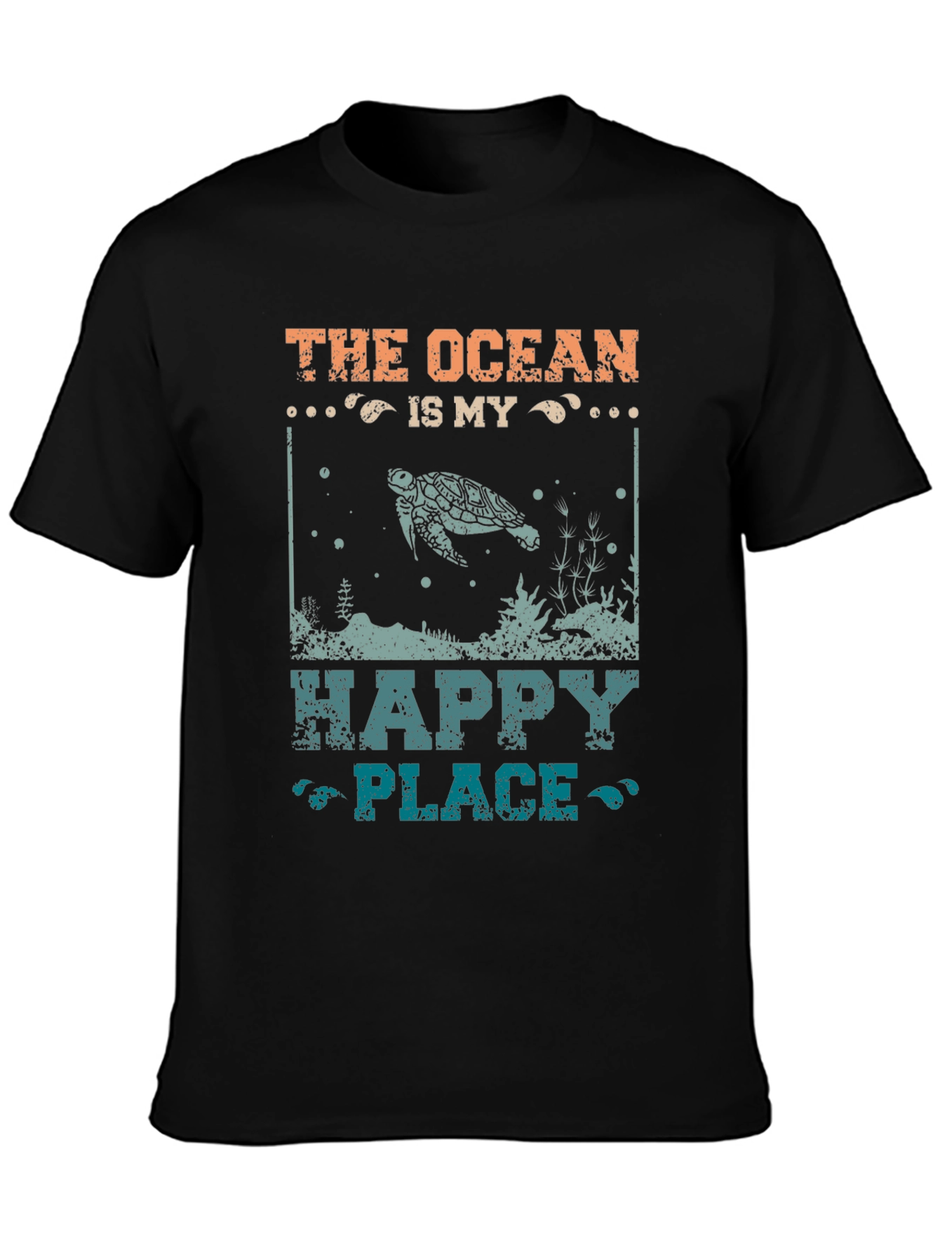 Black Ocean Is My Happy Place Graphic Tee view 3