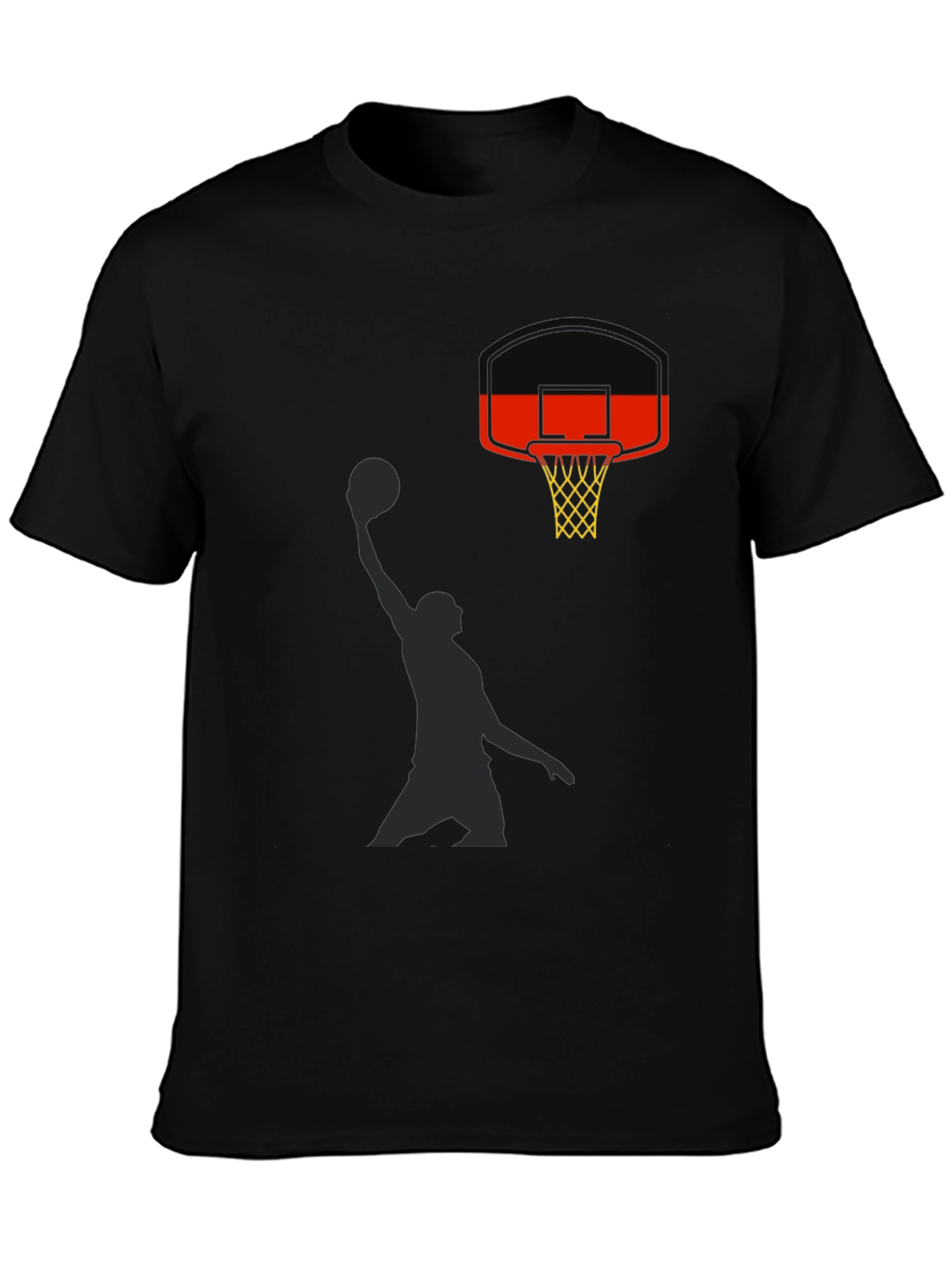 Black Slam Dunk Graphic Tee - Black Cotton Casual Shirt view 3