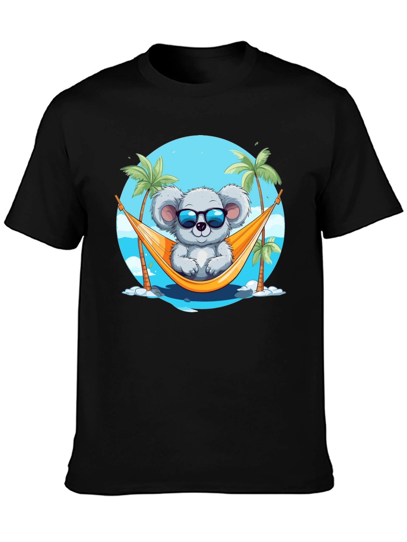 Black Koala Hammock Graphic Tee view 3