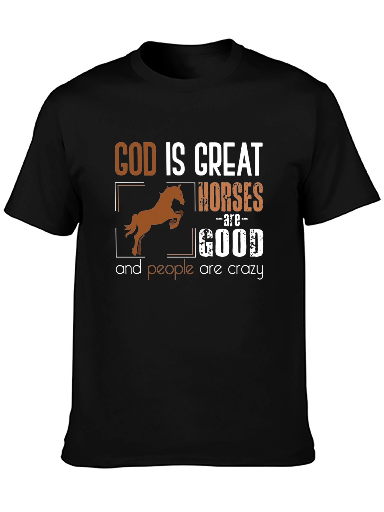 Black God is Great, Horses are Good T-Shirt view 3