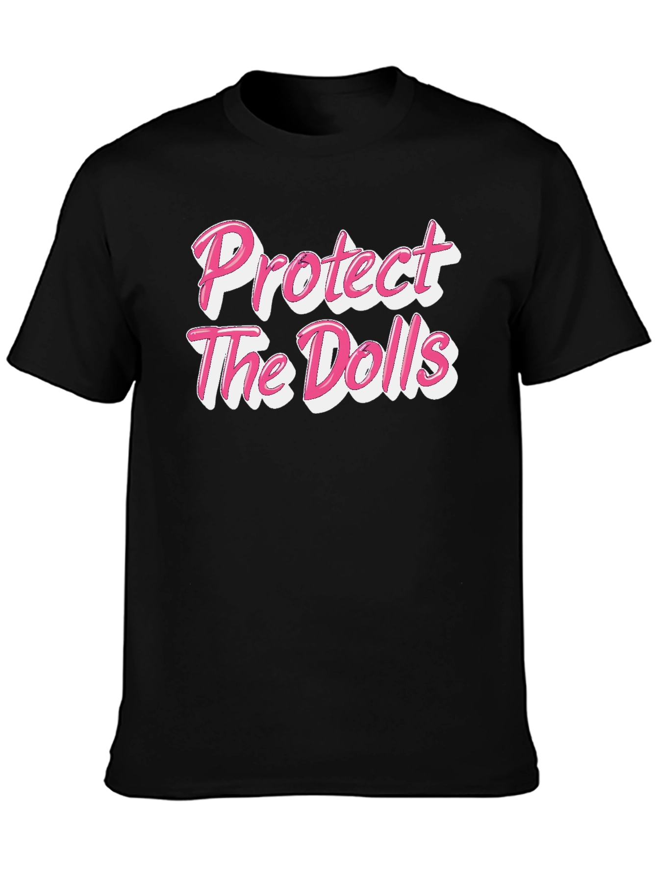 Black Protect the Dolls Black Graphic T-Shirt view 3