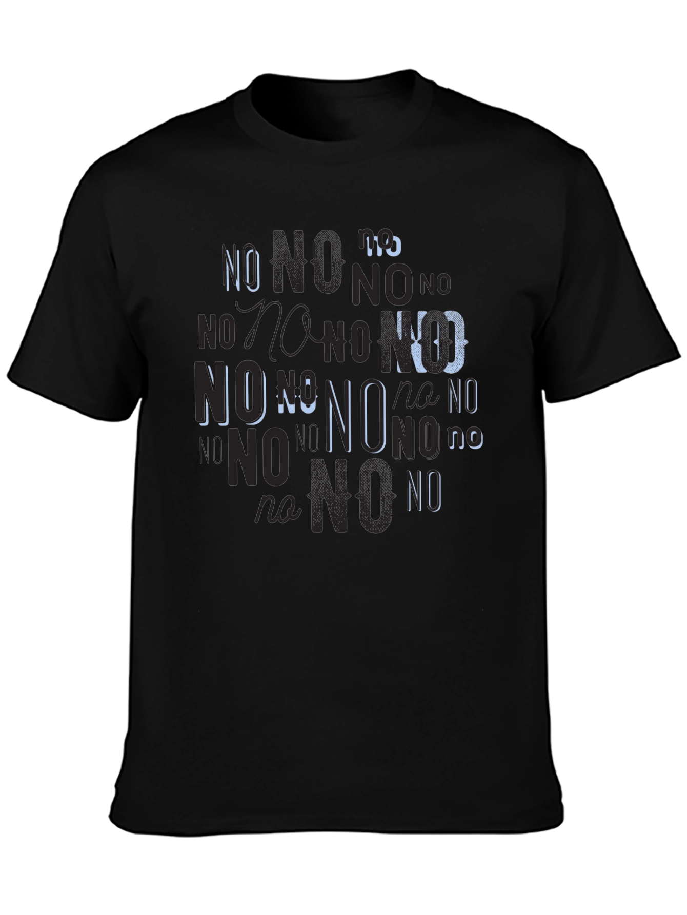 Black Statement Tee: No Graphic Print Black T-Shirt view 3