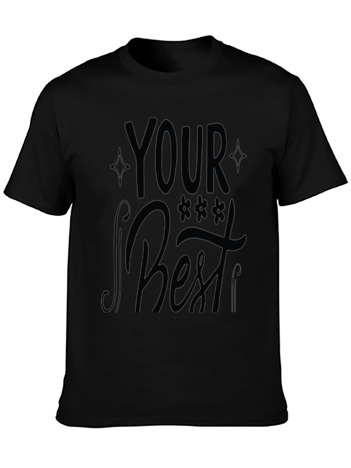 Black Your Best Black Graphic Print T-Shirt view 3
