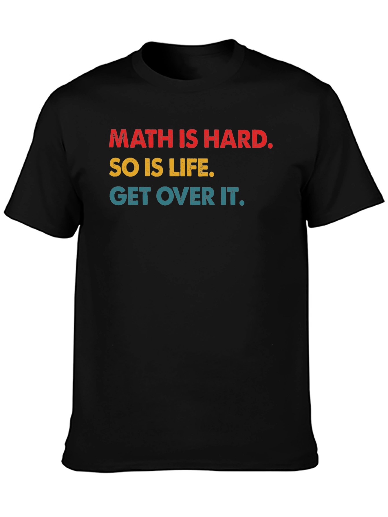 Black Math is Hard Graphic Tee - Men's Short Sleeve T-Shirt view 3