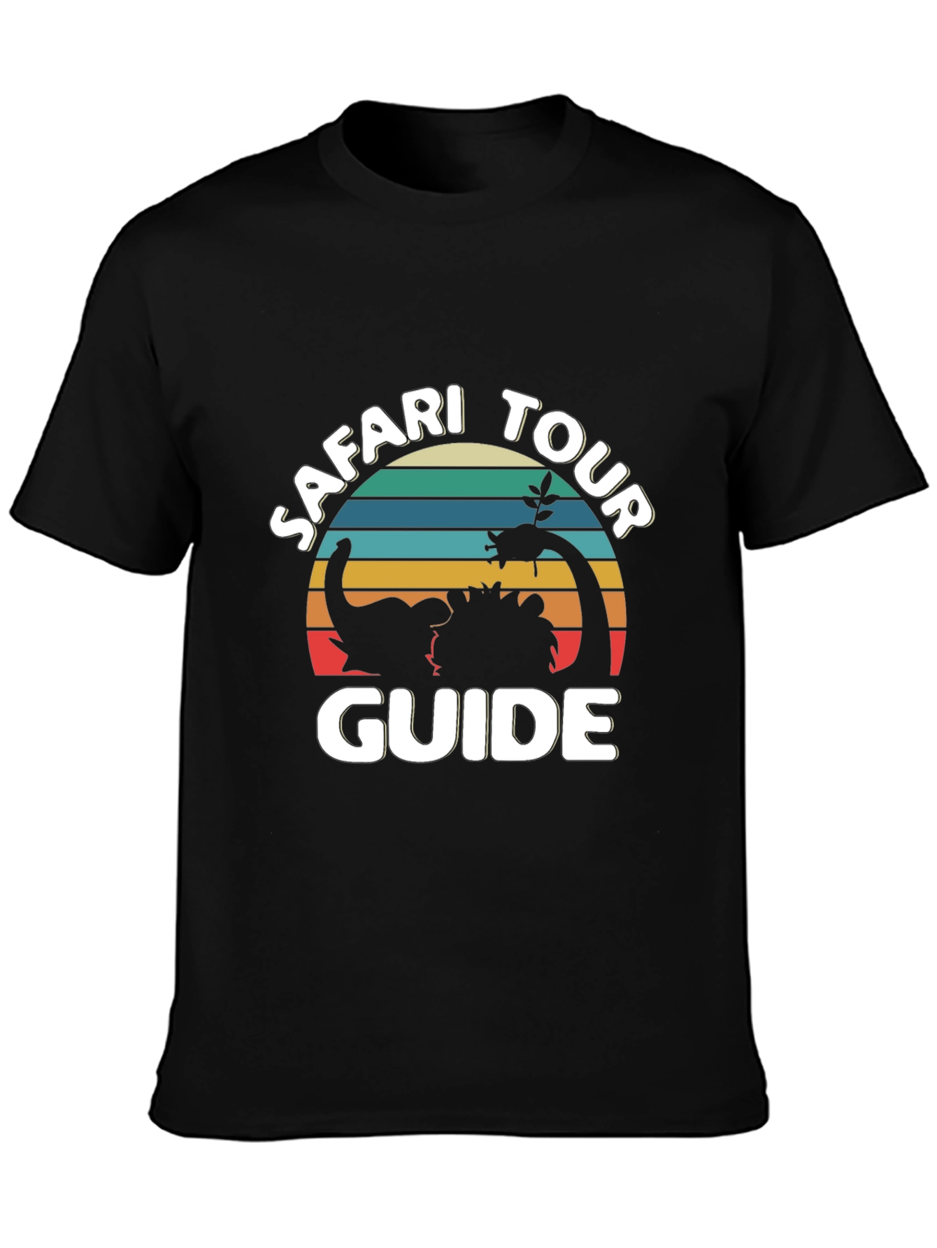 Black Safari Tour Guide Graphic Tee - Black view 3