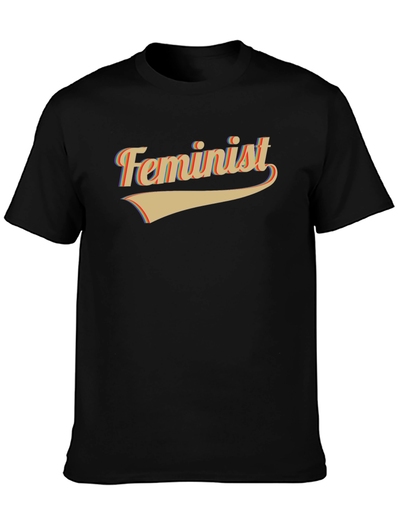 Black Retro Feminist Graphic Tee view 3
