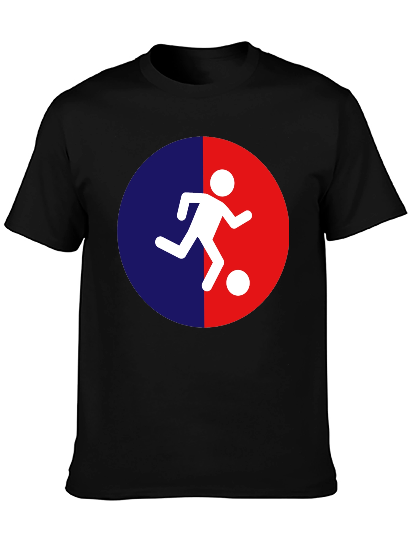 Black Soccer Player Graphic T-Shirt view 3