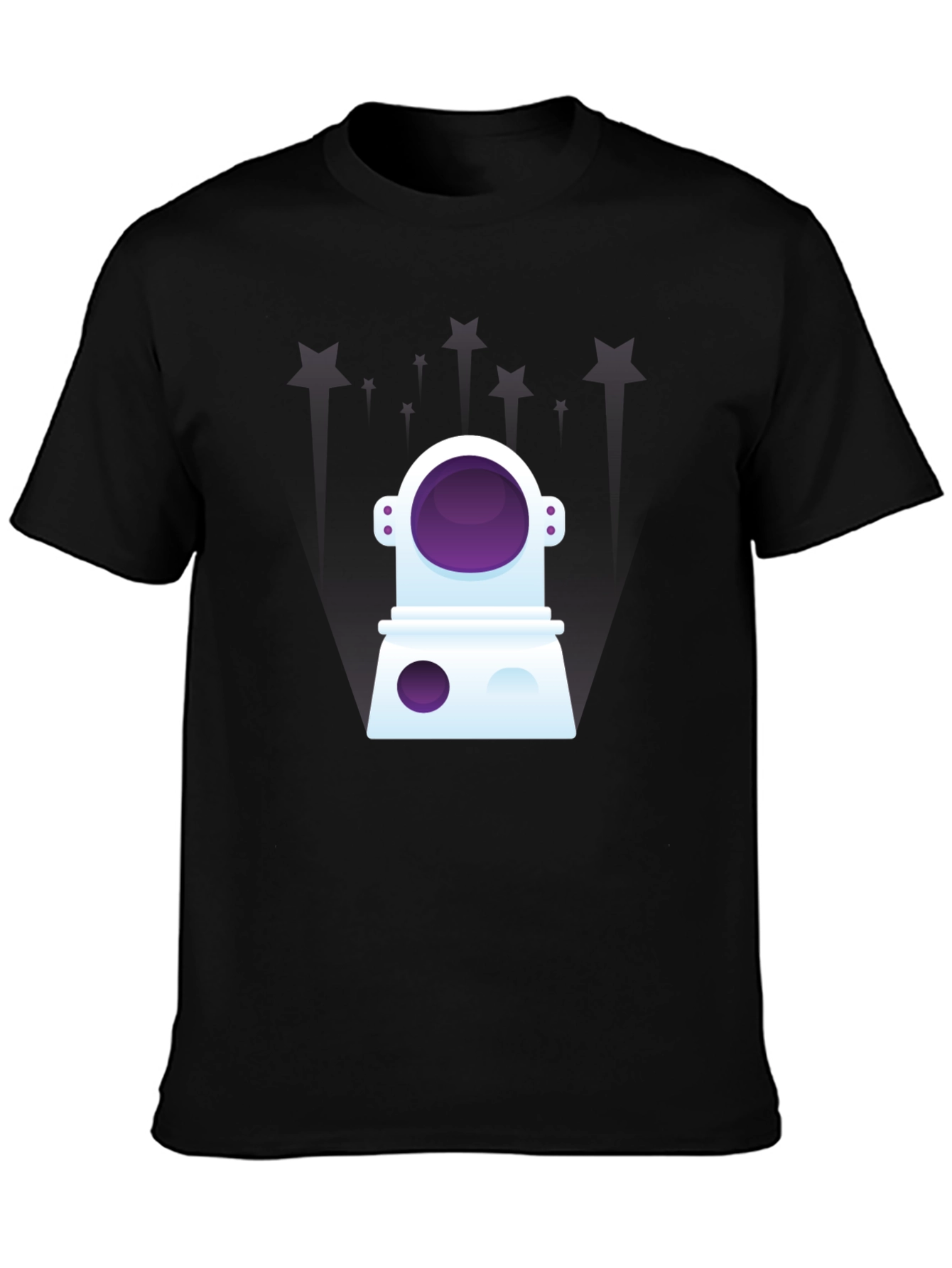 Black Astronaut Graphic Tee - Space Lover T-Shirt view 3
