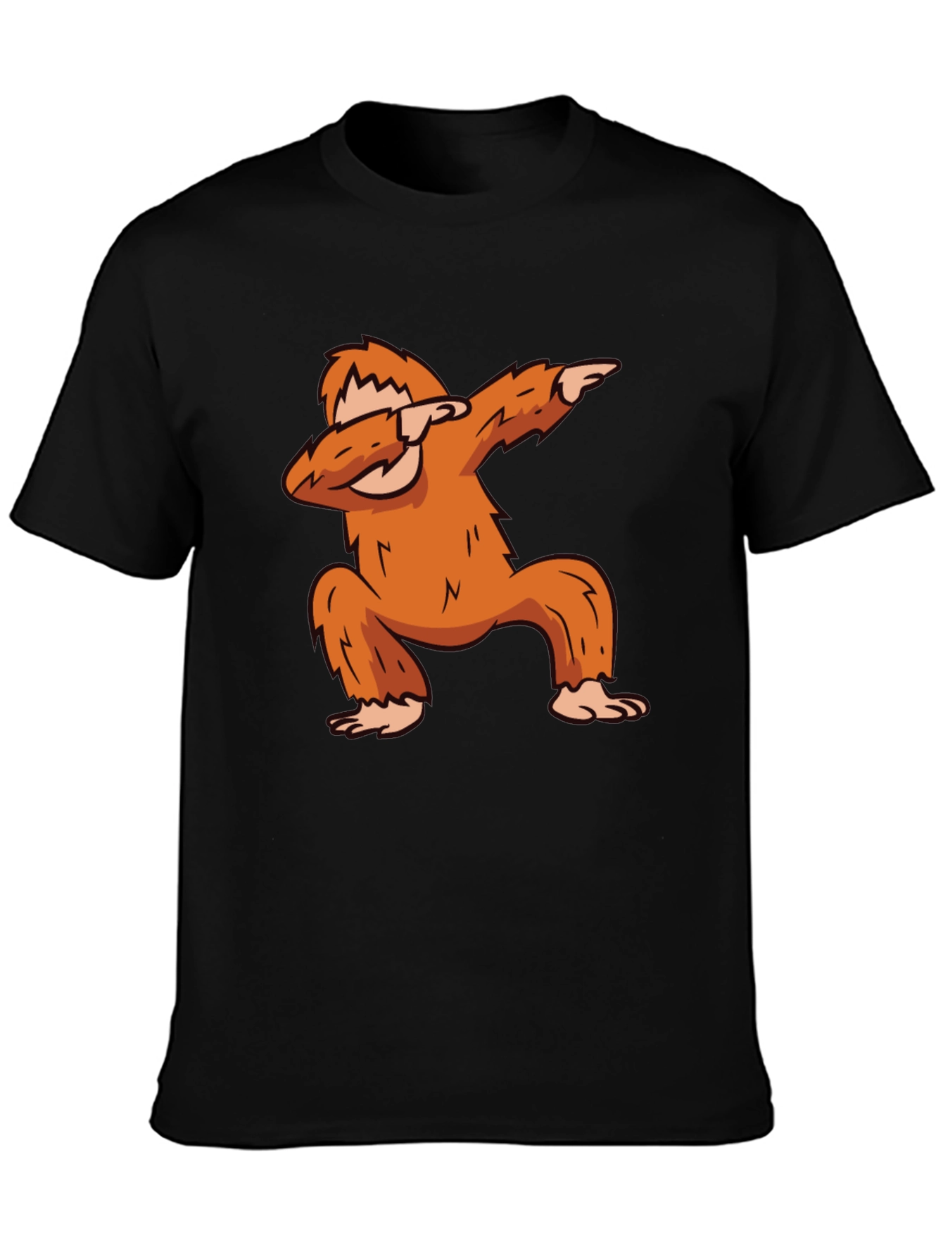 Black Bigfoot Dabbing Graphic Tee - Black view 3