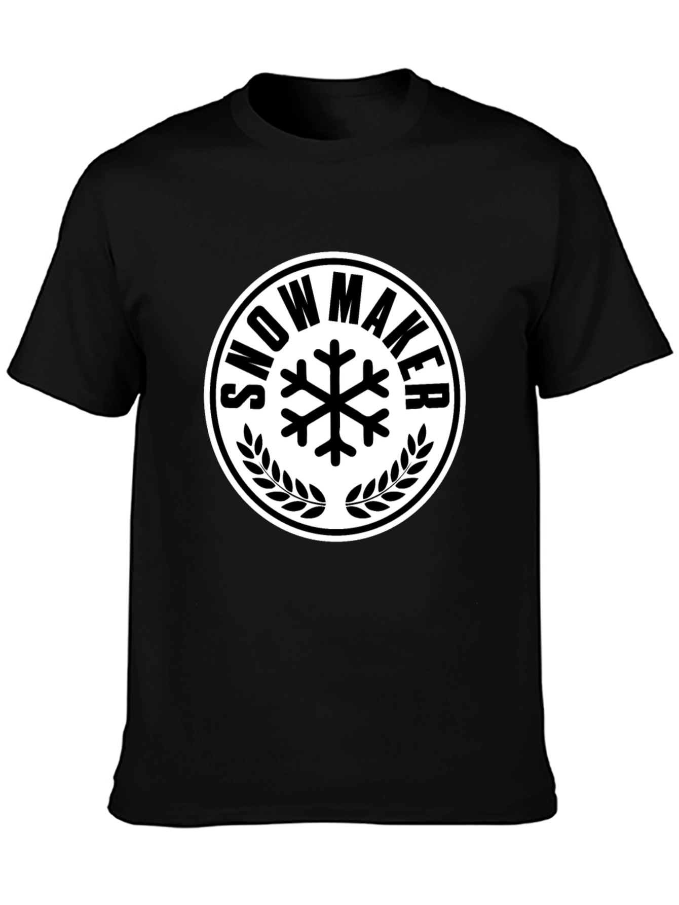 Black Snowmaker Graphic Tee - Winter Sports T-Shirt view 3
