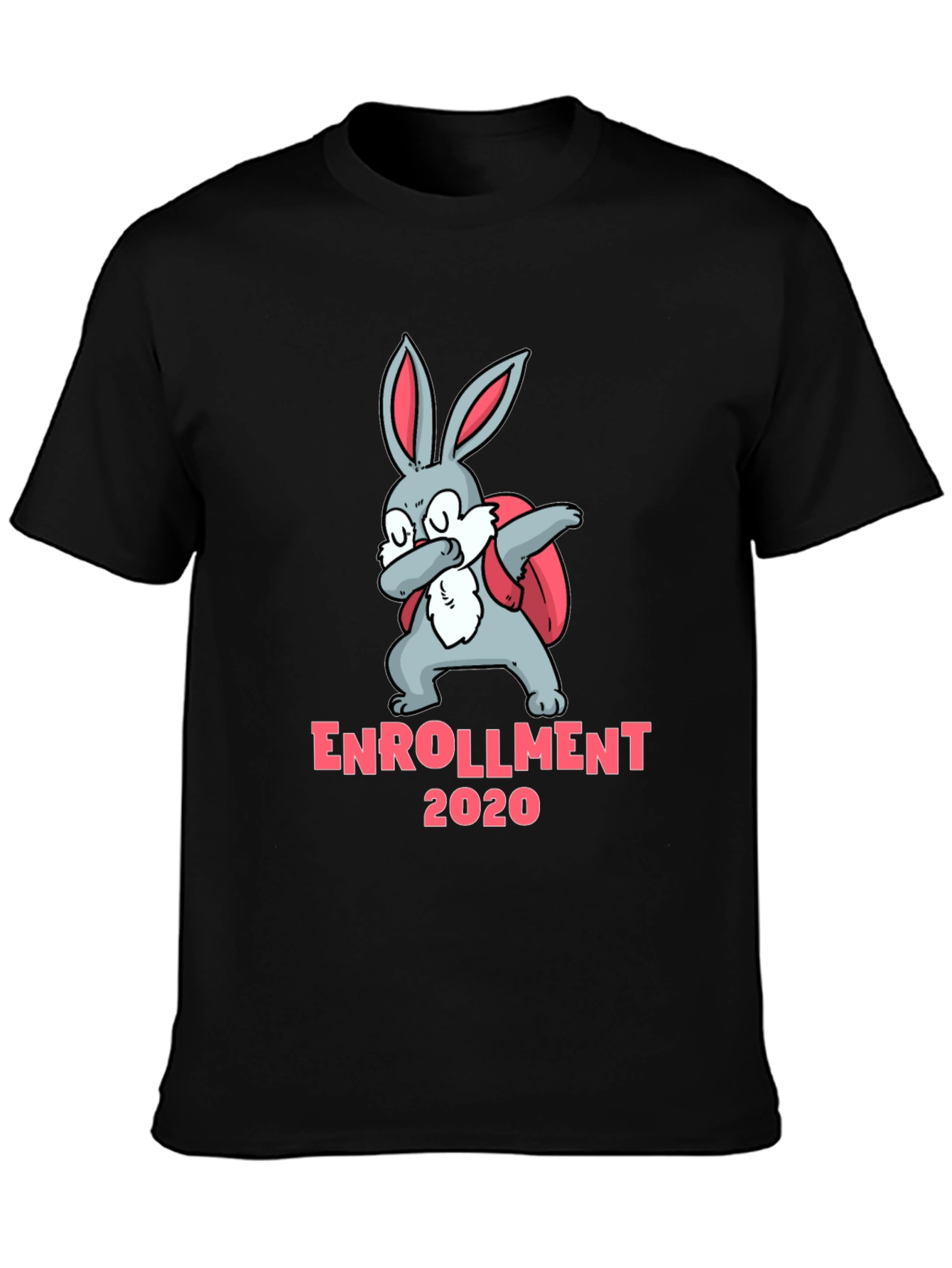 Black Enrollment 2020 Rabbit Dab T-Shirt view 3